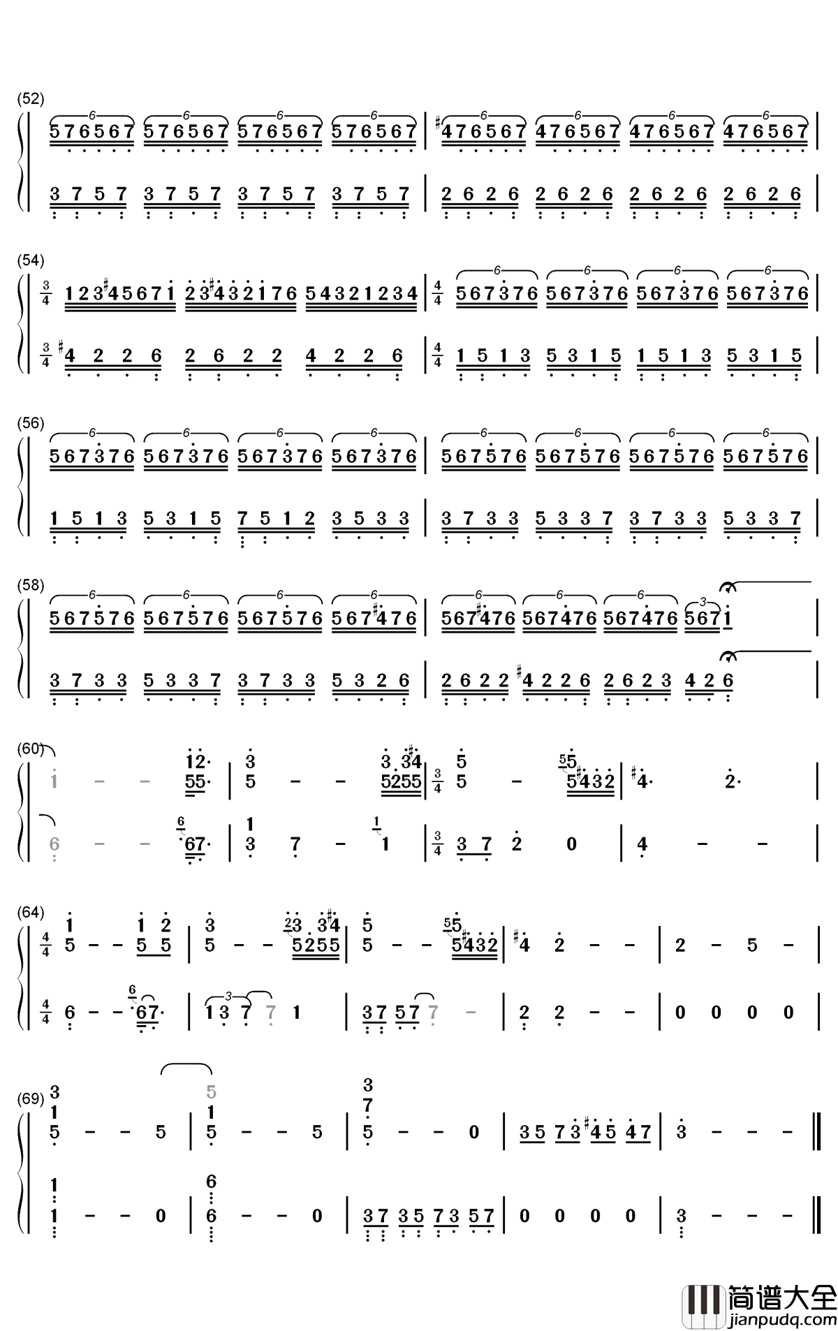 I_Love_You钢琴简谱_数字双手_RIOPY