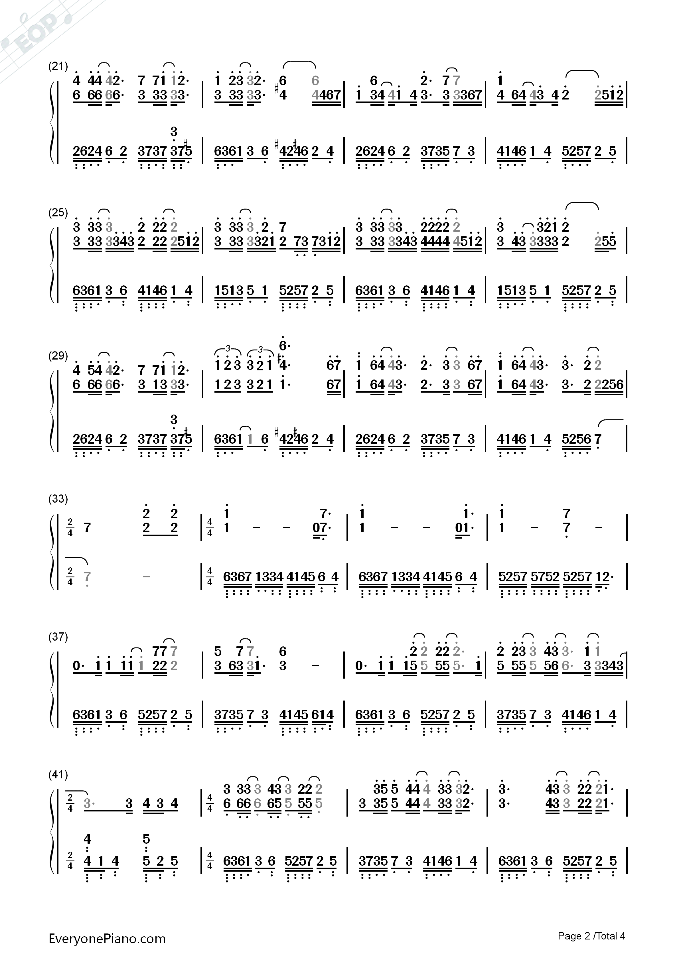 Alone_On_The_Way钢琴简谱_Pianoboy演唱
