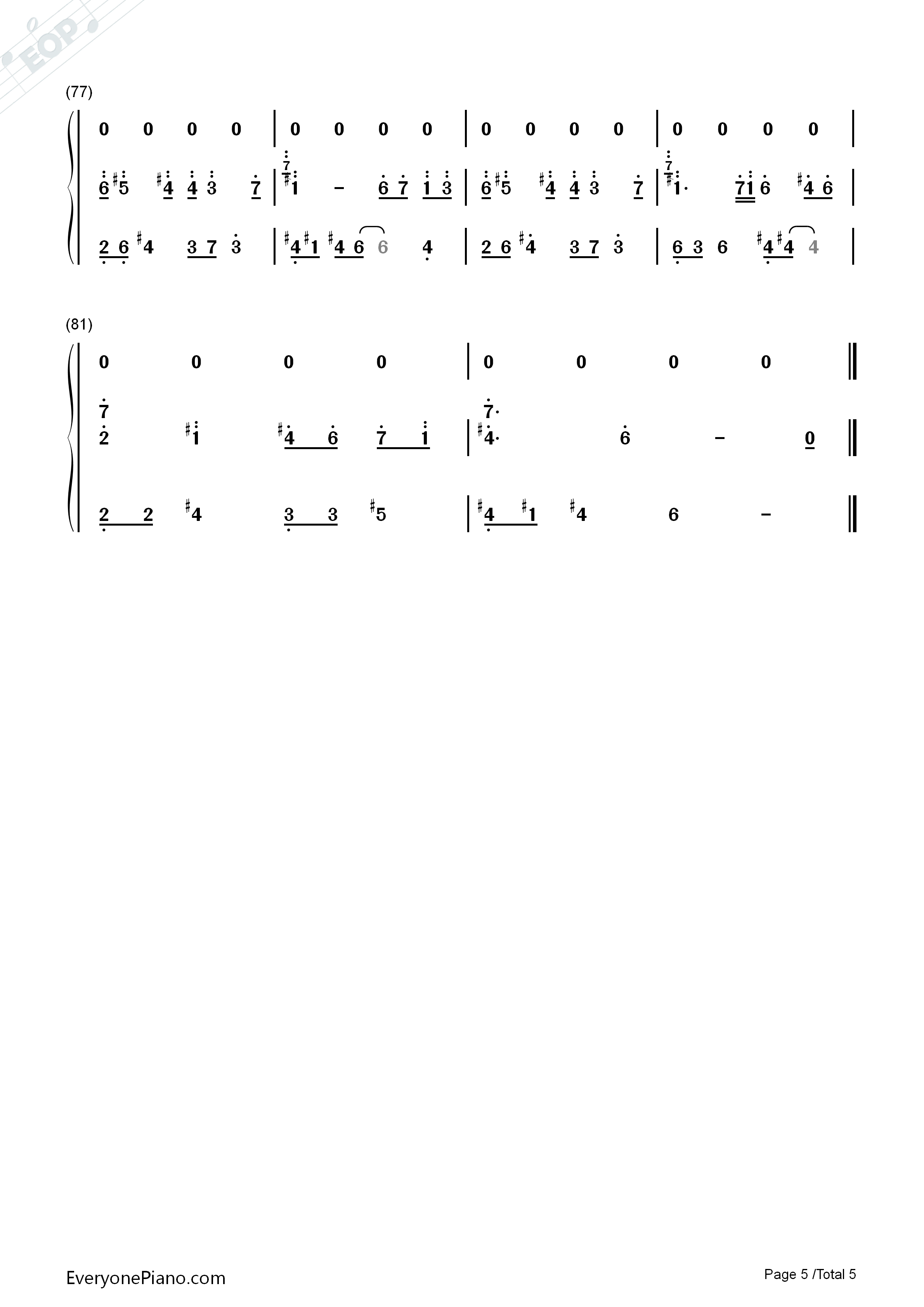 My_Soul钢琴简谱_July演唱