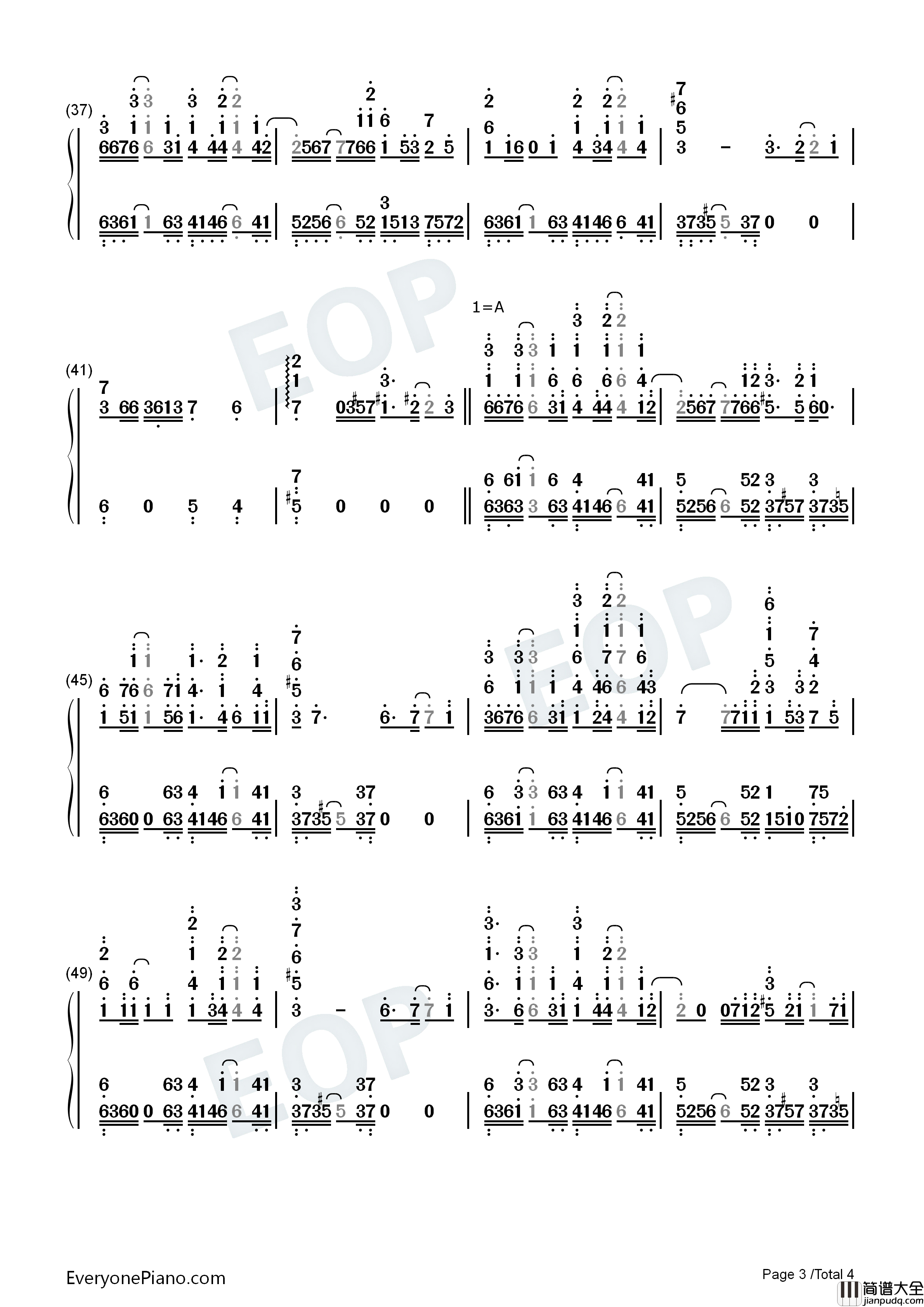 Just_One_Last_Dance钢琴简谱_莎拉蔻娜__Sarah_Connor演唱