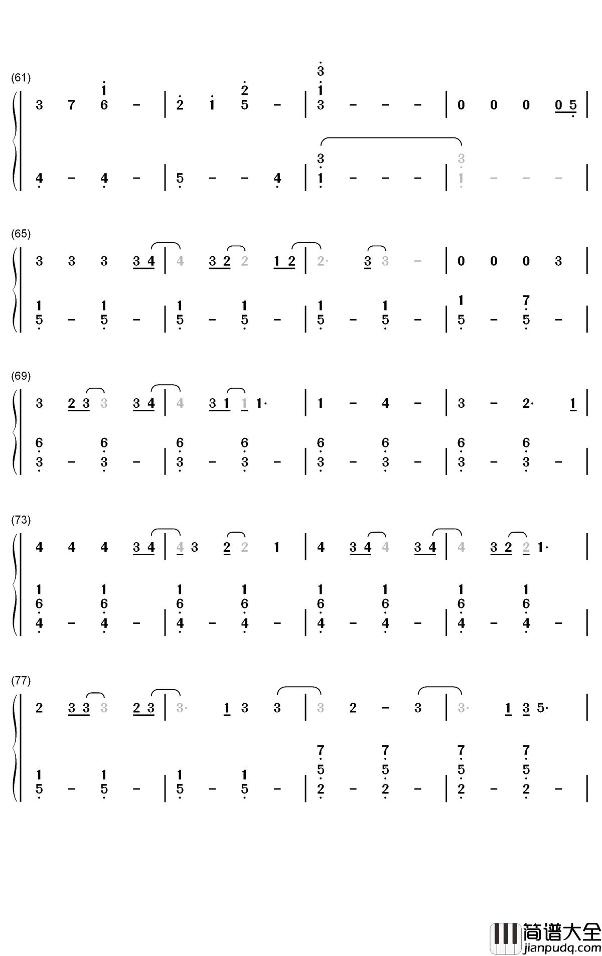 More_Hearts_Than_Mine钢琴简谱_数字双手_Ingrid_Andress