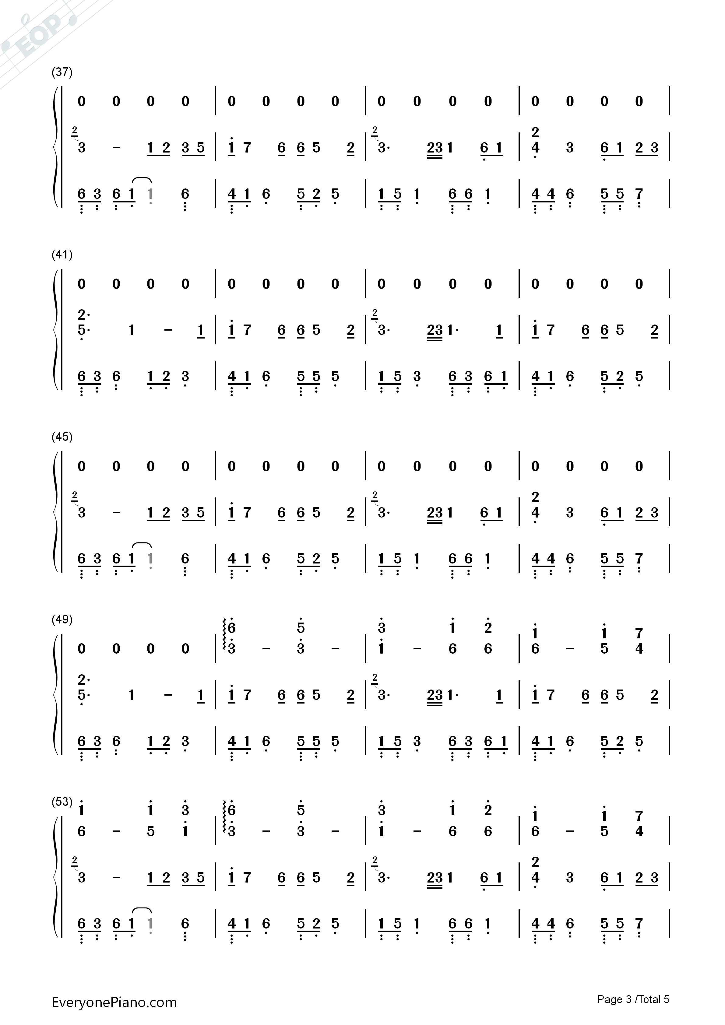 My_Soul钢琴简谱_July演唱