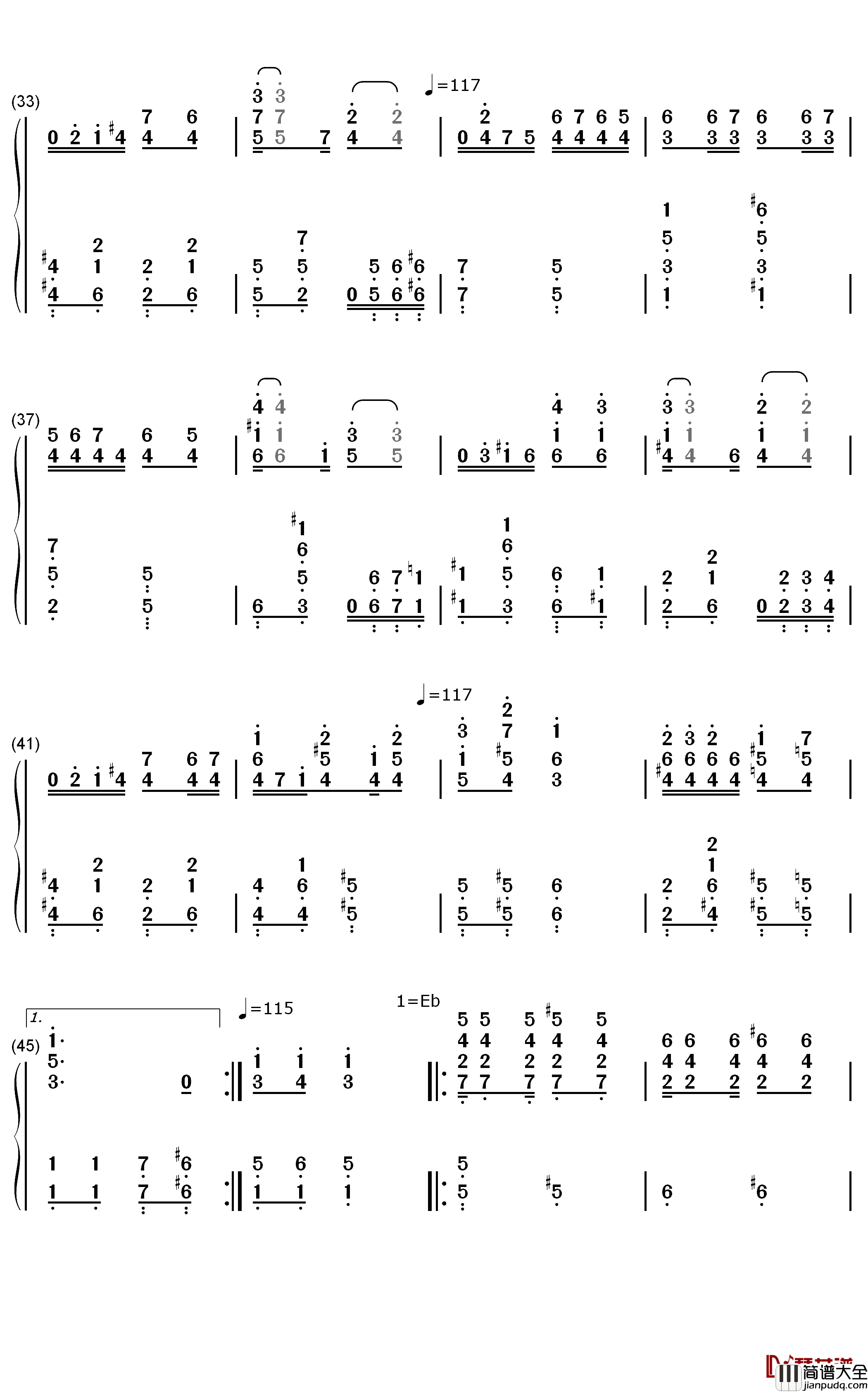 Lovers_Lane_Glide钢琴简谱_数字双手_Calvin_Woolsey
