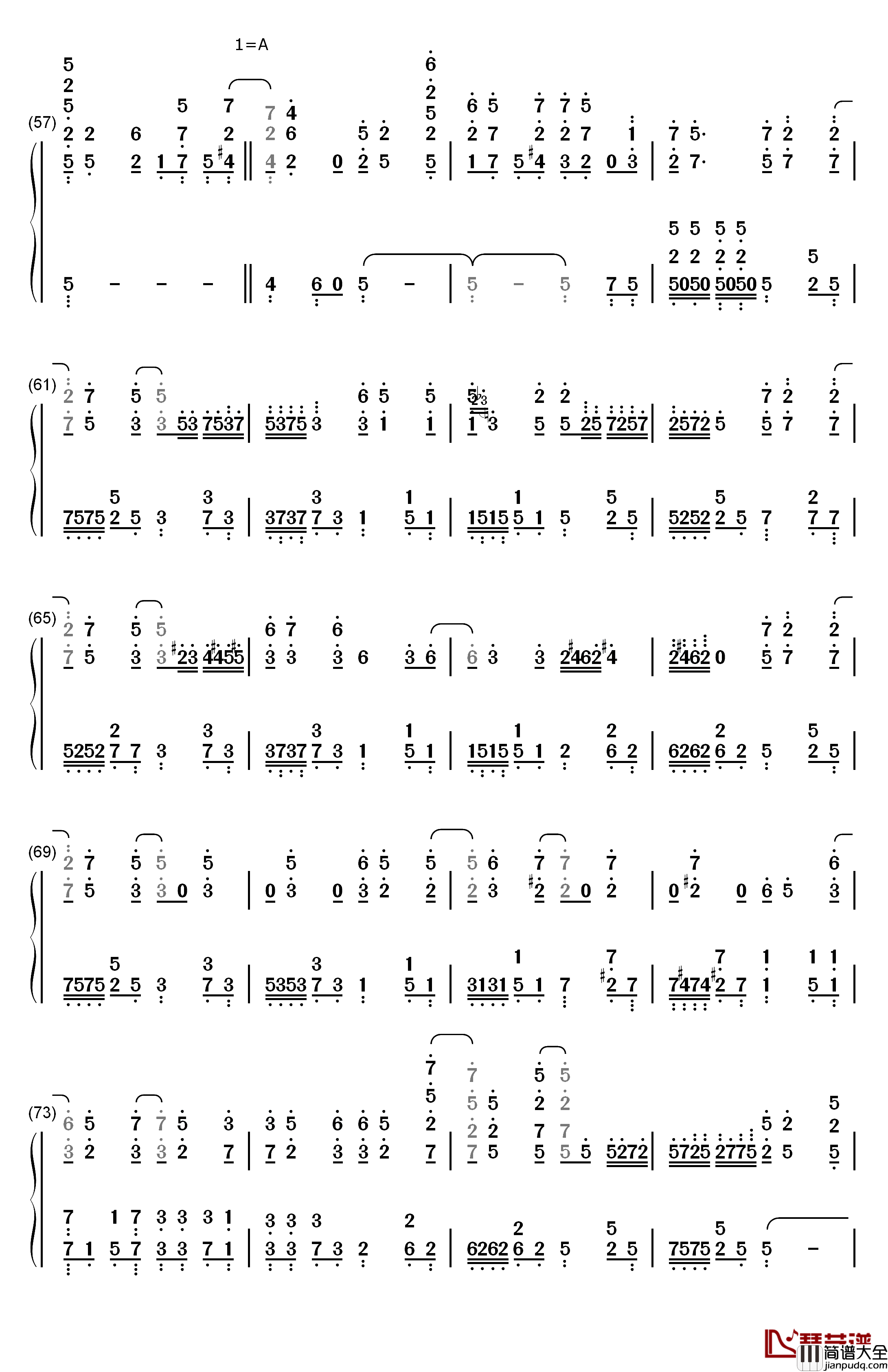 マイホームタウン钢琴简谱_数字双手_Aqua_Megumin_Darkness