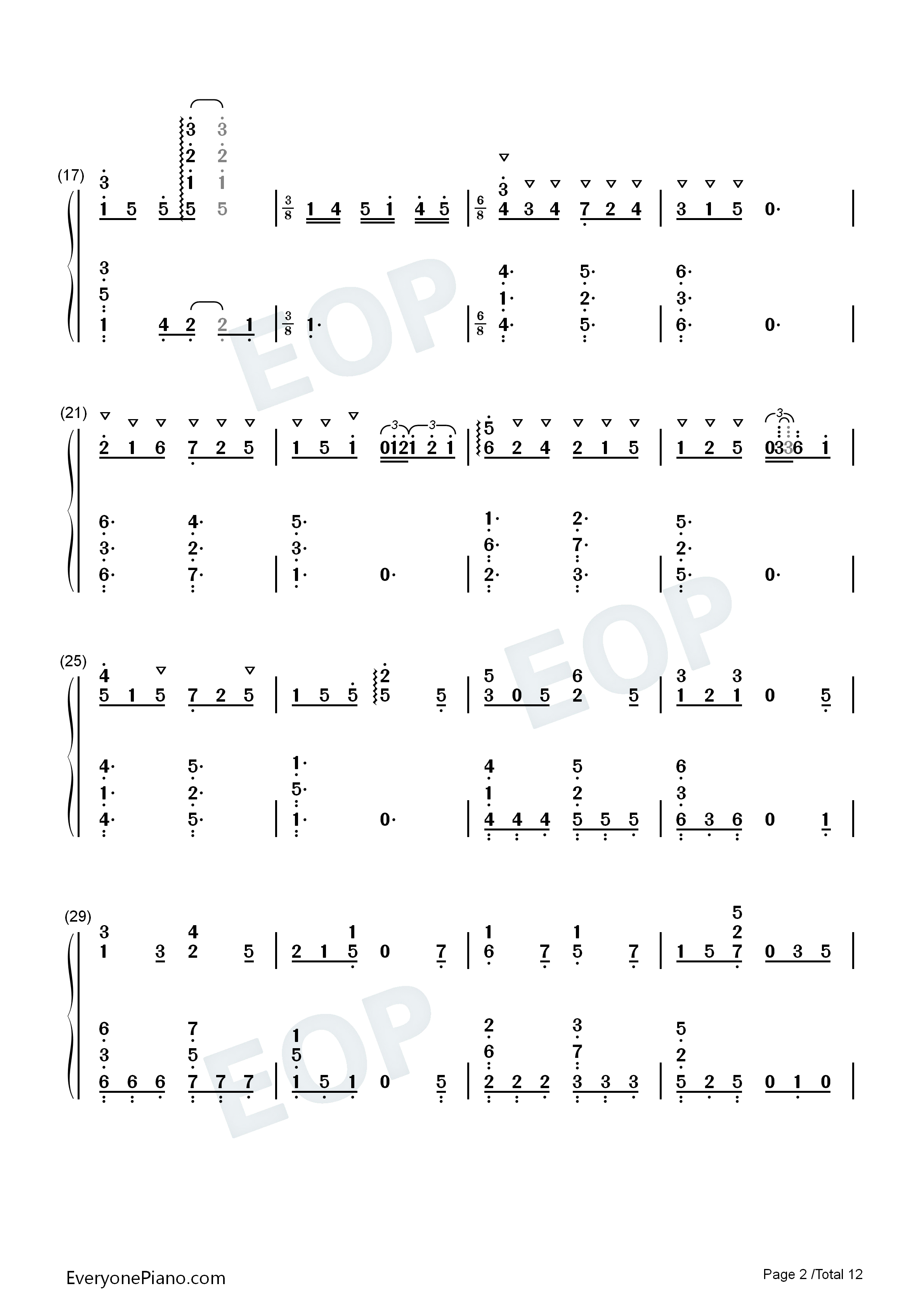 蒼のワルツ钢琴简谱_Eve演唱