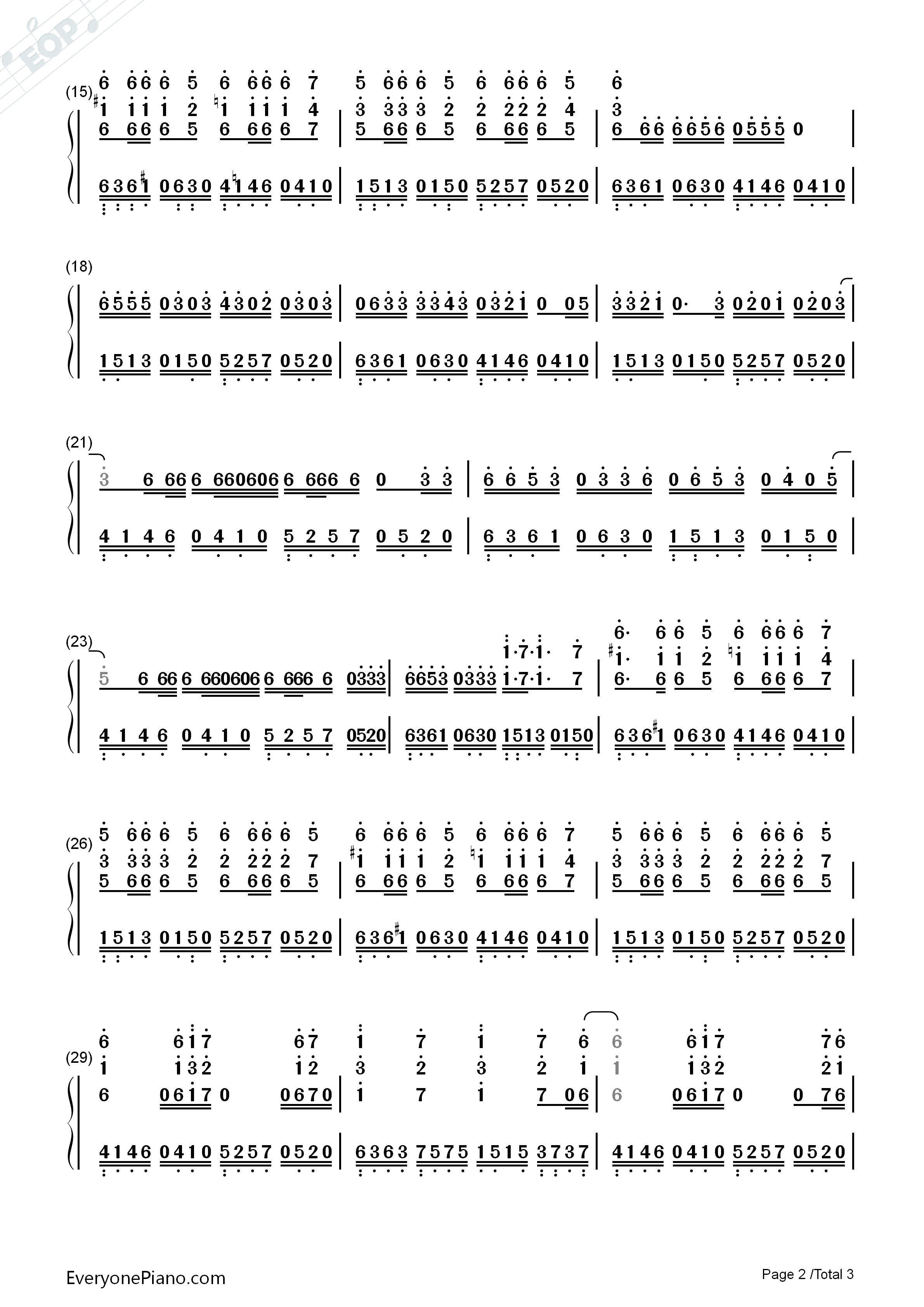 Numb钢琴简谱_Linkin_Park_林肯公园演唱