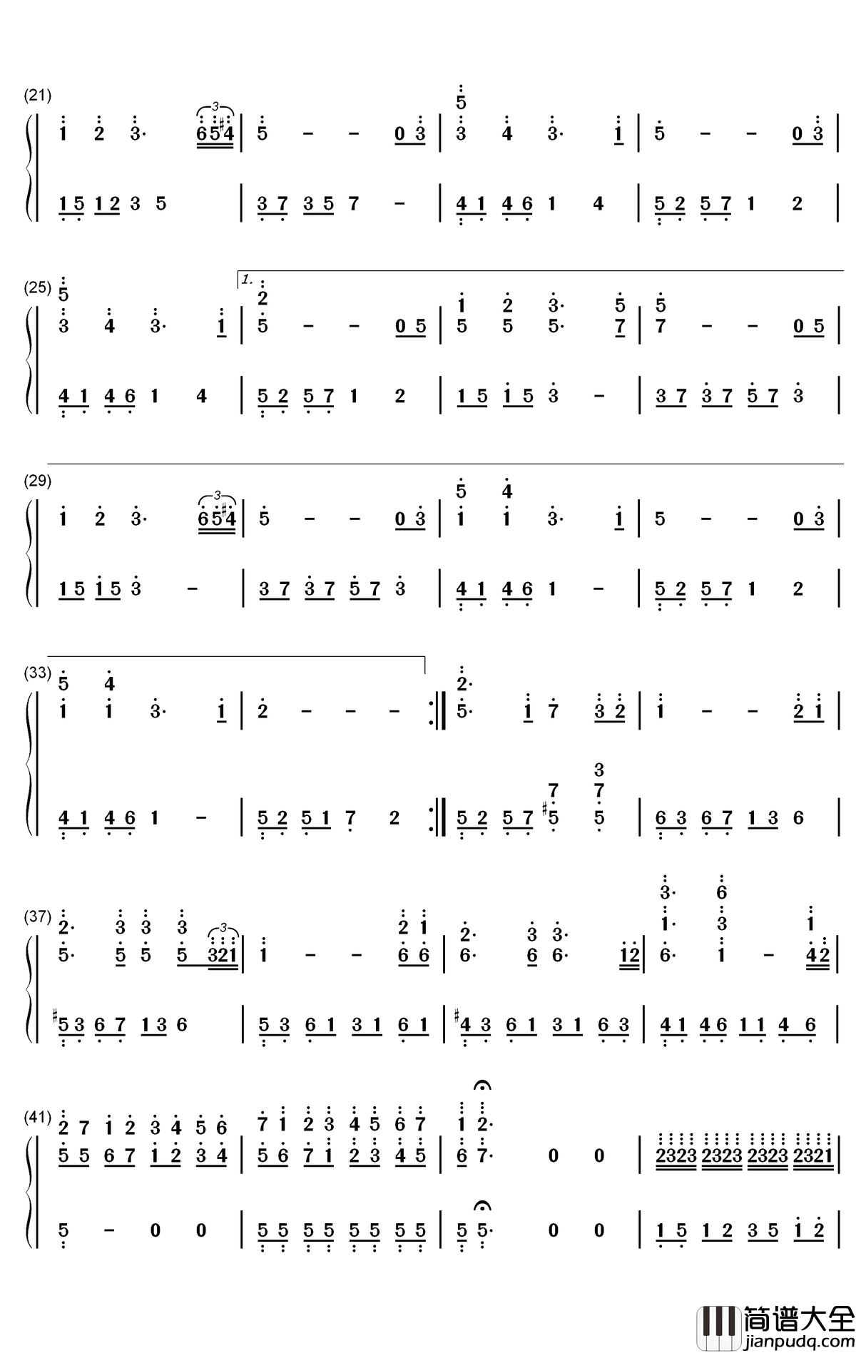 Connies_Butterfly钢琴简谱_数字双手_Shardad_Rohani