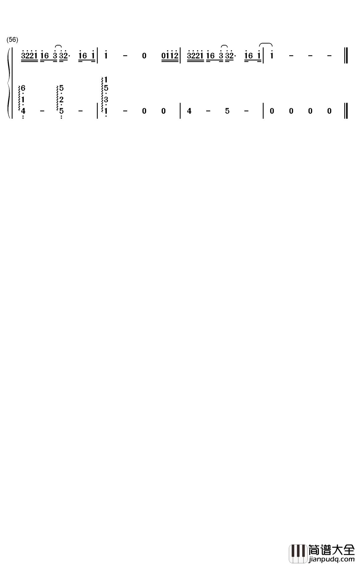 爸爸妈妈钢琴简谱_数字双手_李荣浩