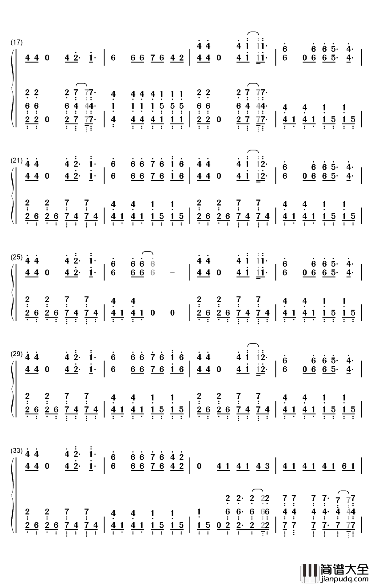 Sunburst钢琴简谱_数字双手_Tobu_Itro