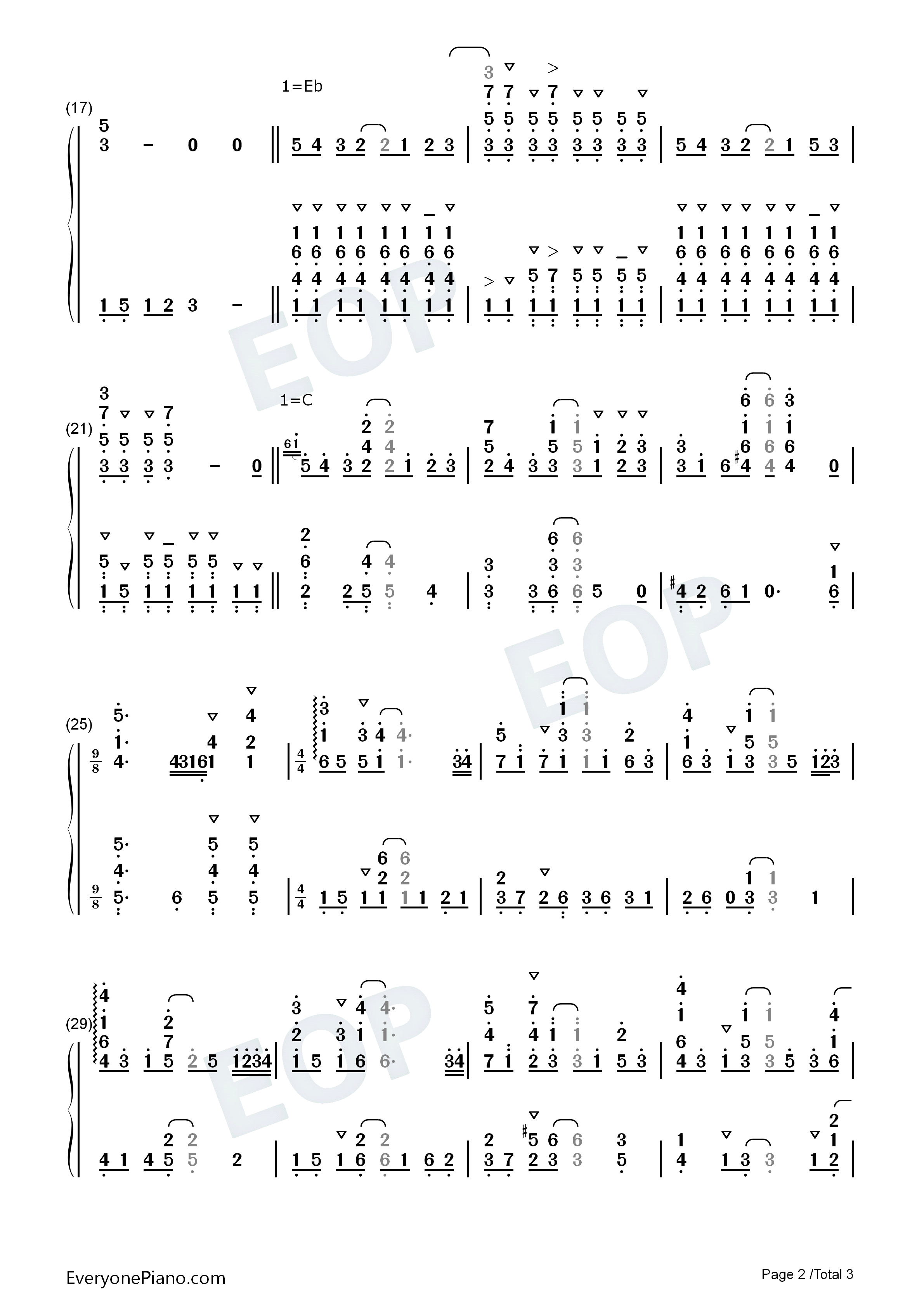 ソルフェージュ钢琴简谱_your_diary演唱