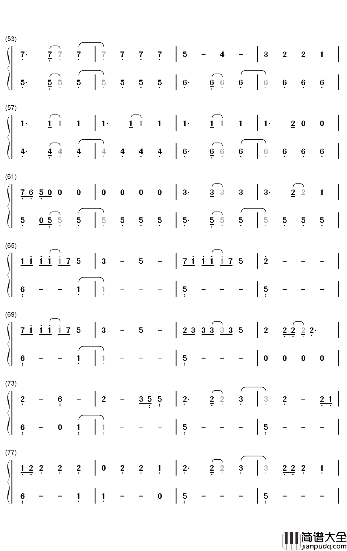 What_Ifs钢琴简谱_数字双手_Kane_Brown_Lauren_Alaina