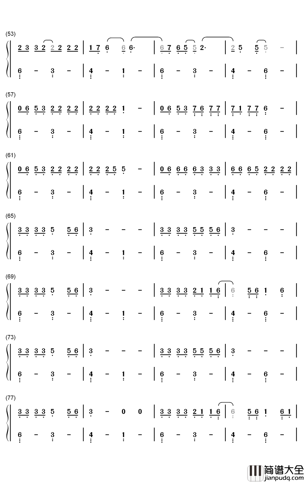 Love_Lies钢琴简谱_数字双手_Khalid_Normani