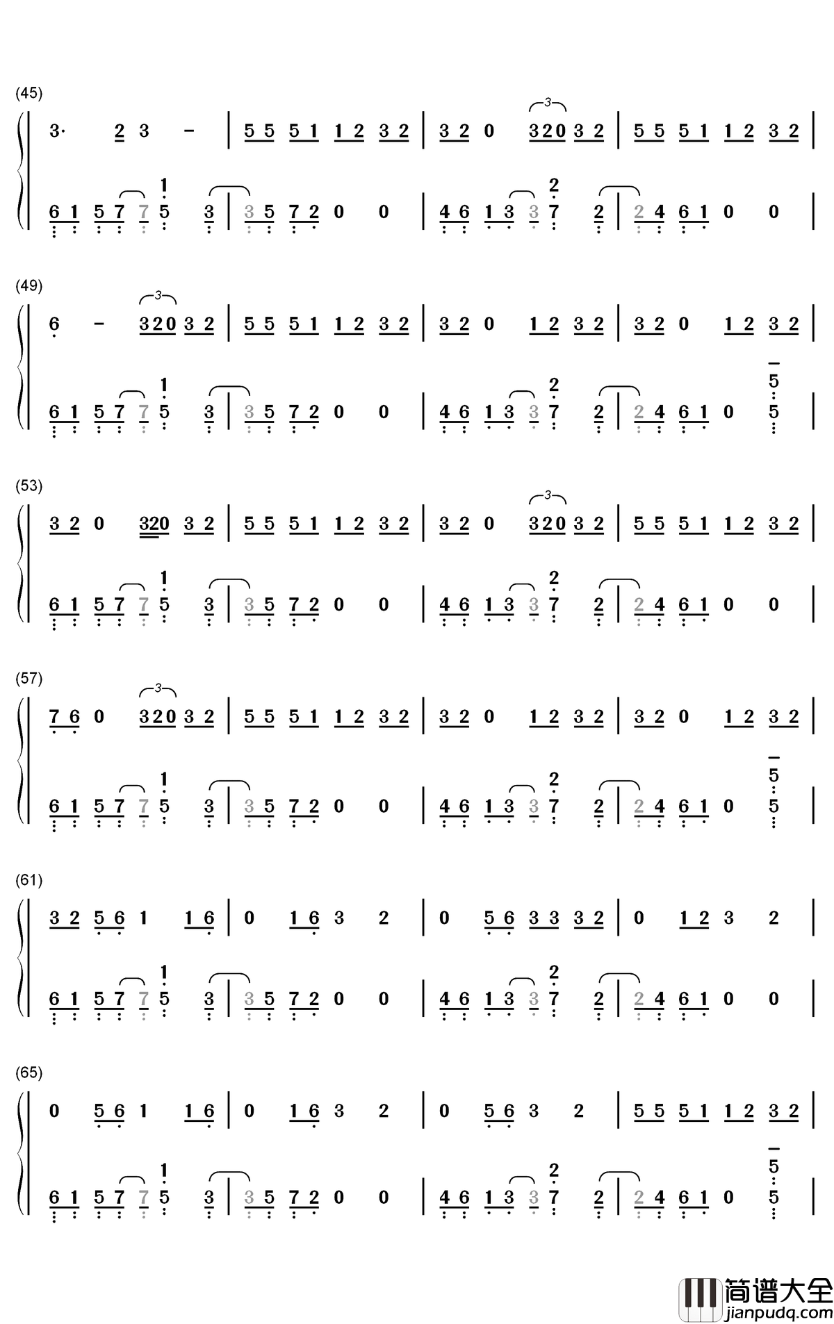 Positions钢琴简谱_数字双手_Ariana_Grande