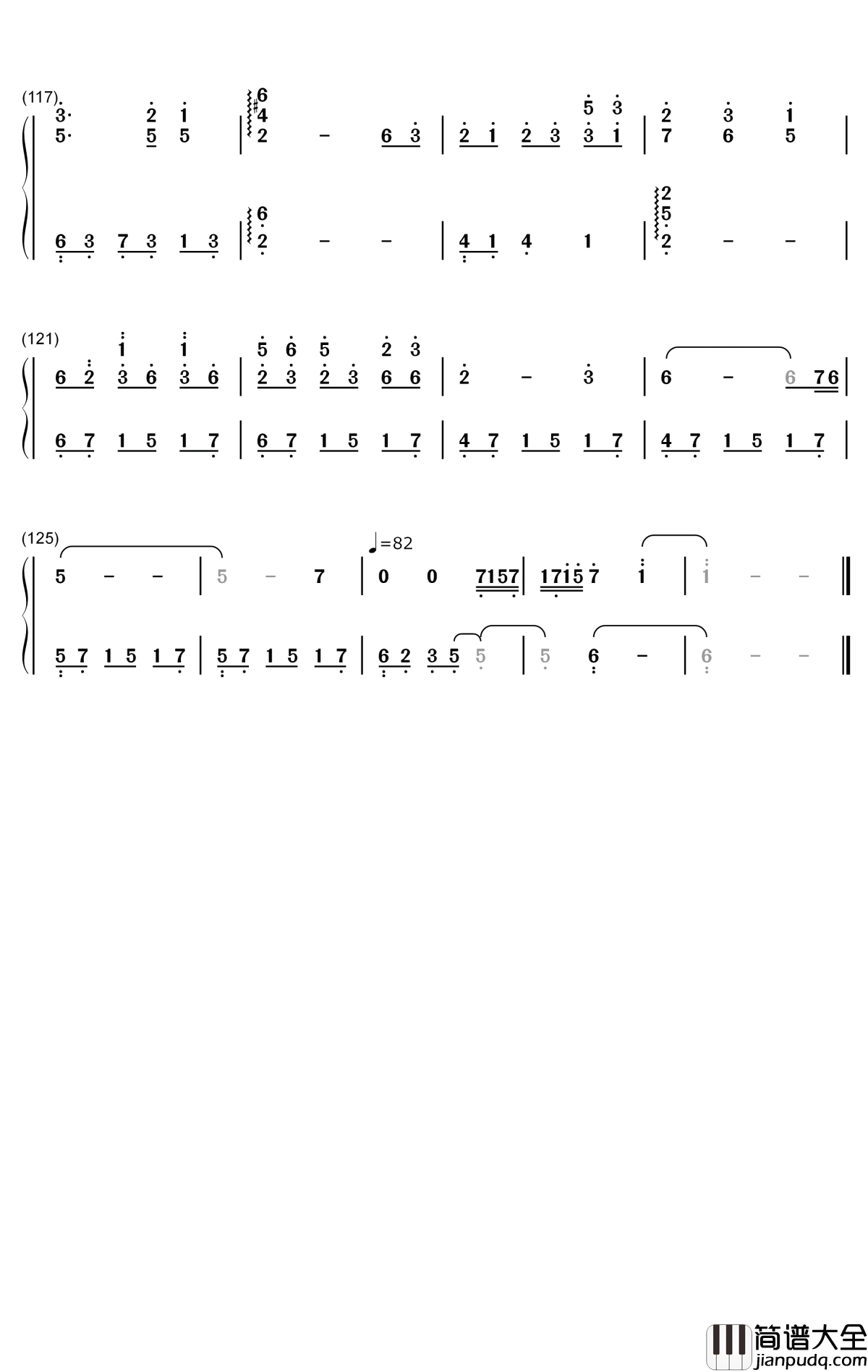 今夏钢琴简谱_数字双手_谭松韵