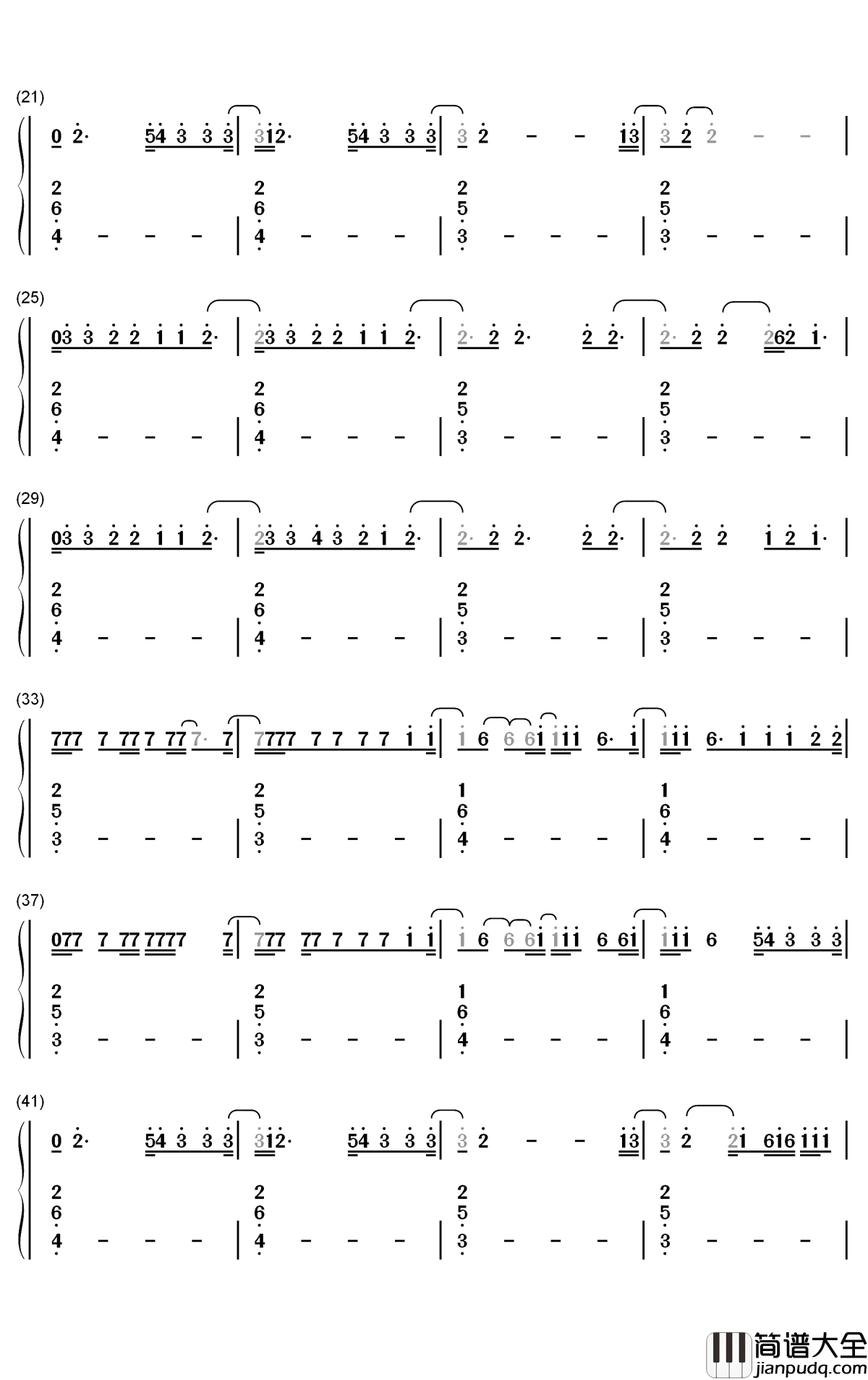 Power钢琴简谱_数字双手_Ellie_Goulding