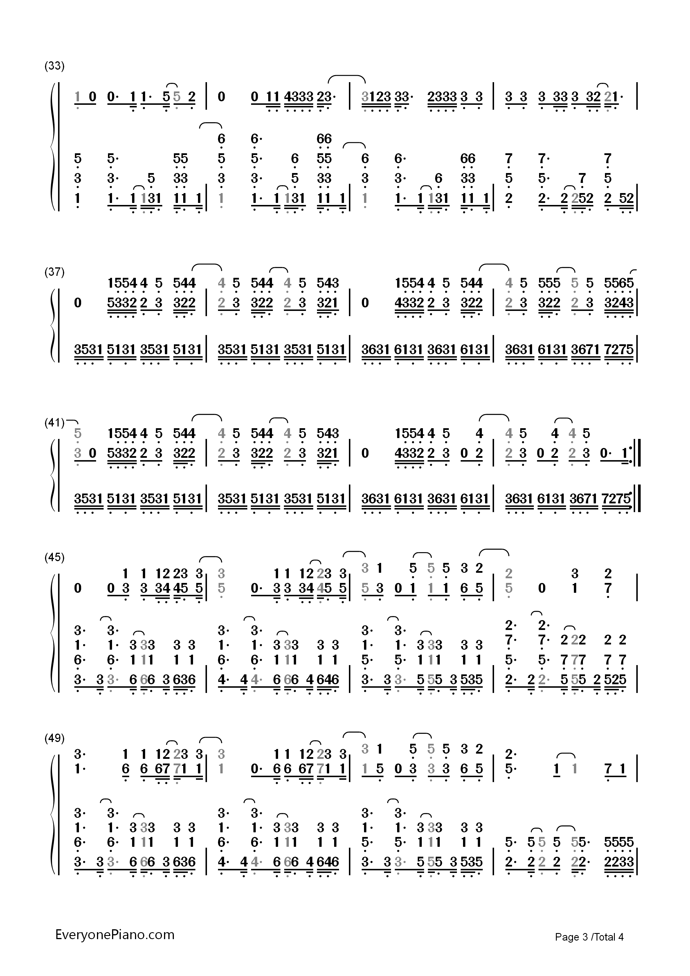 Everything_Has_Changed钢琴简谱_Taylor_Swift演唱