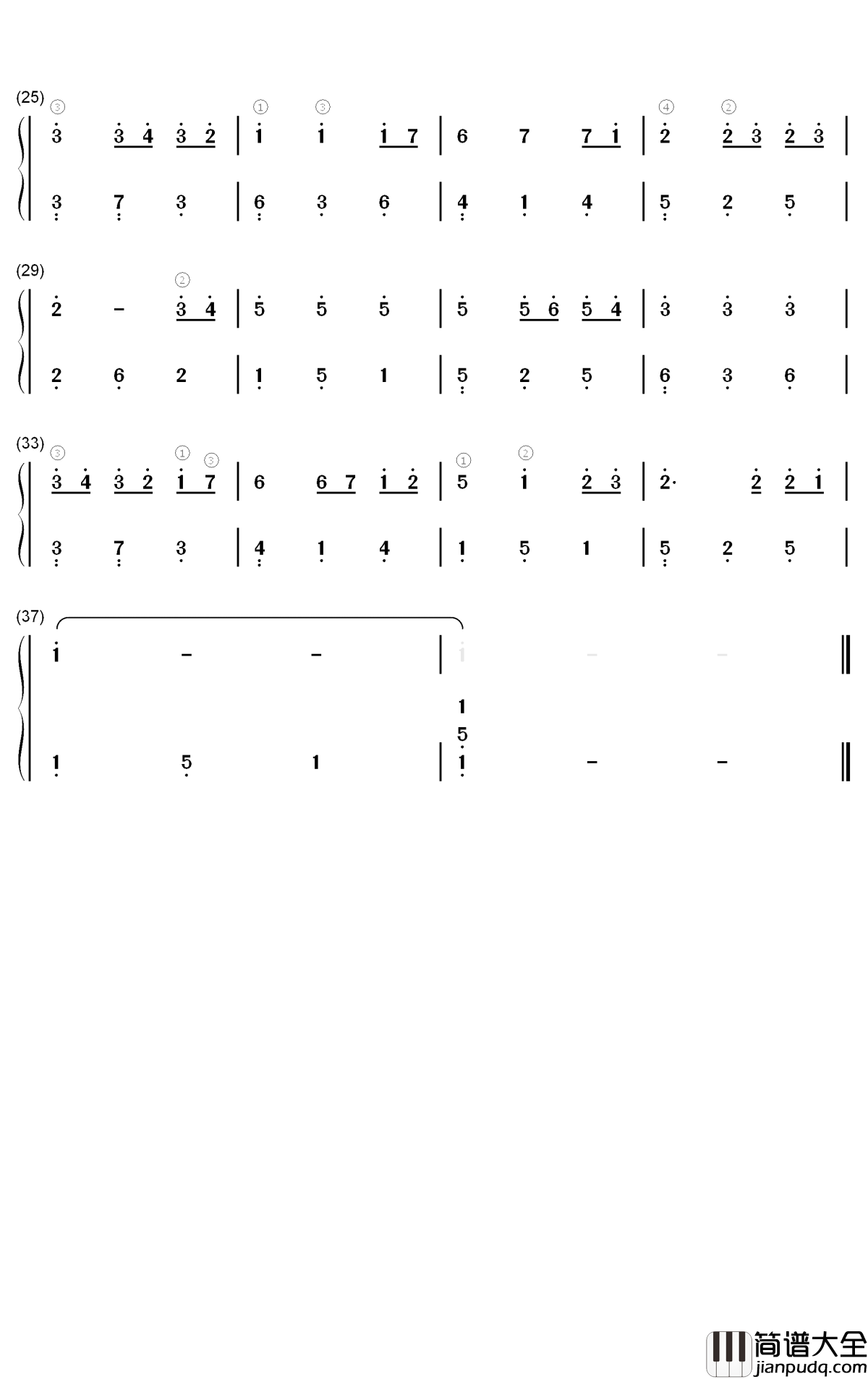 千与千寻钢琴简谱_数字双手_久石让