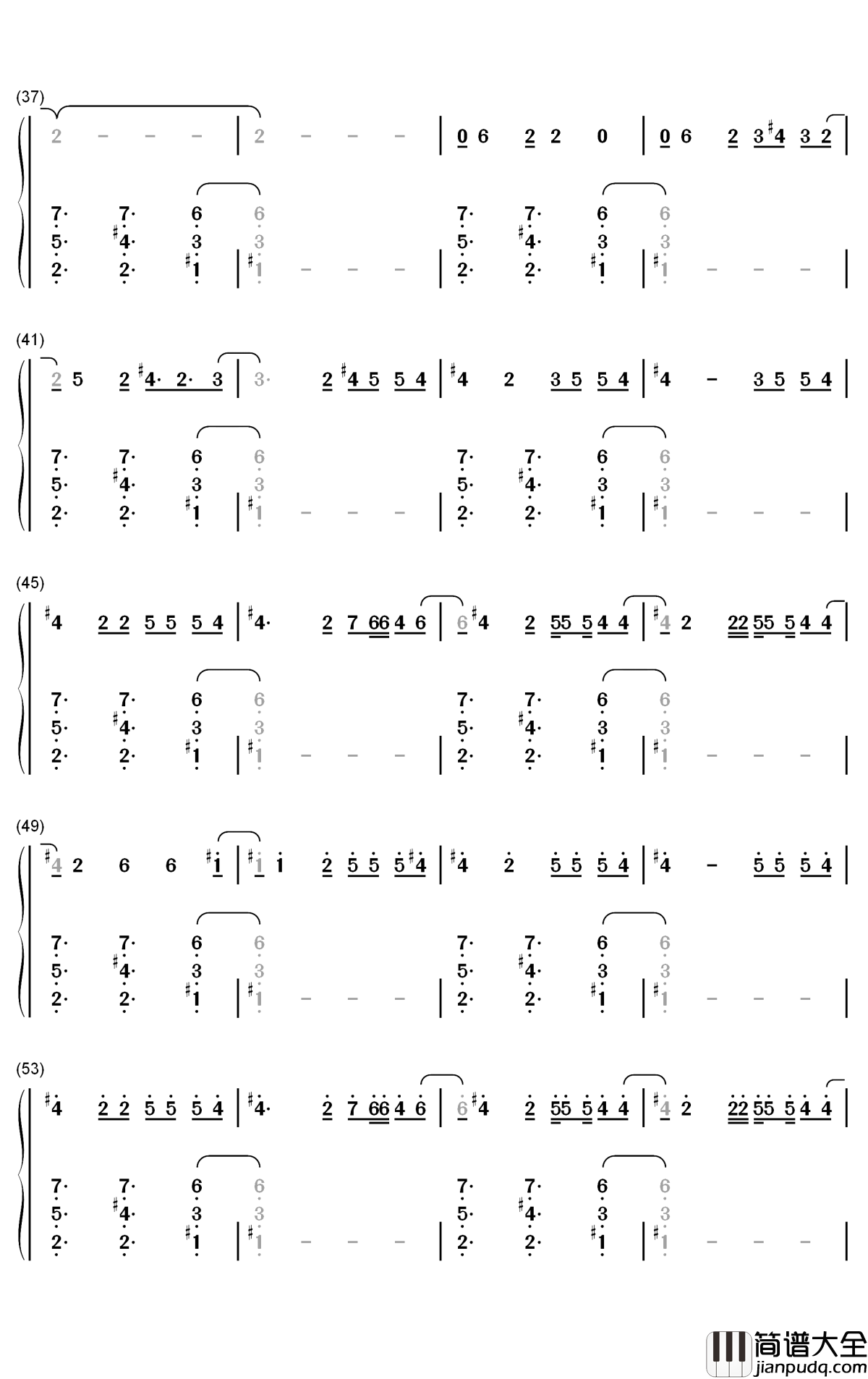 Daisies钢琴简谱_数字双手_Katy_Perry