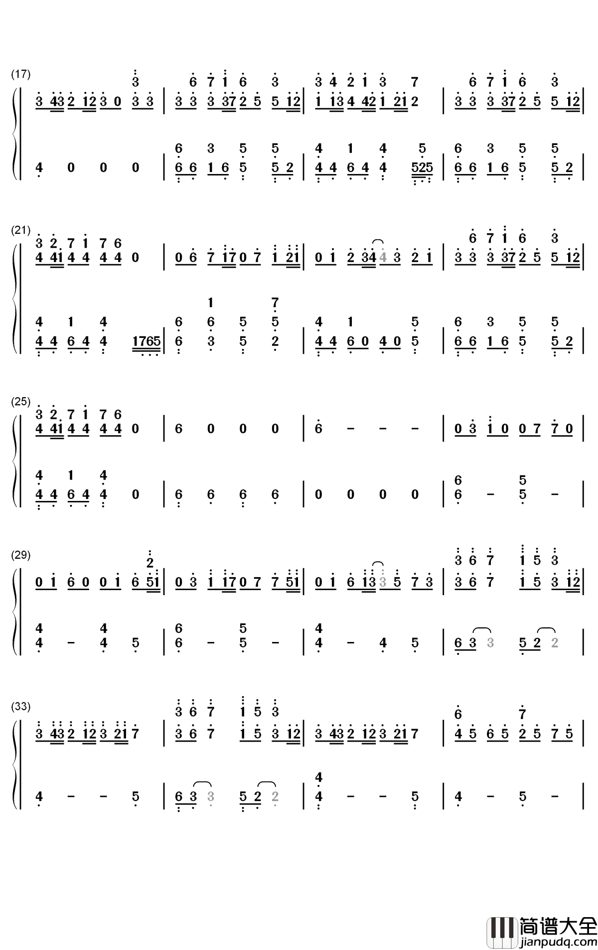 Avem钢琴简谱_数字双手_Alan_Walker