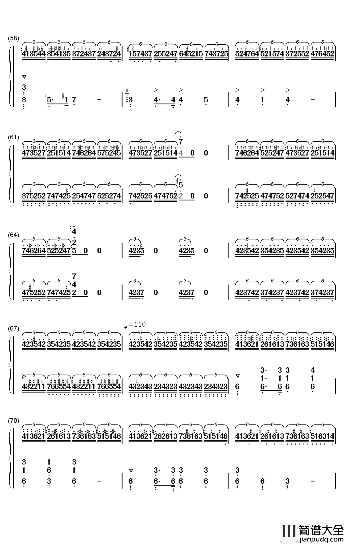 肖邦练习曲第23首钢琴简谱_数字双手_肖邦