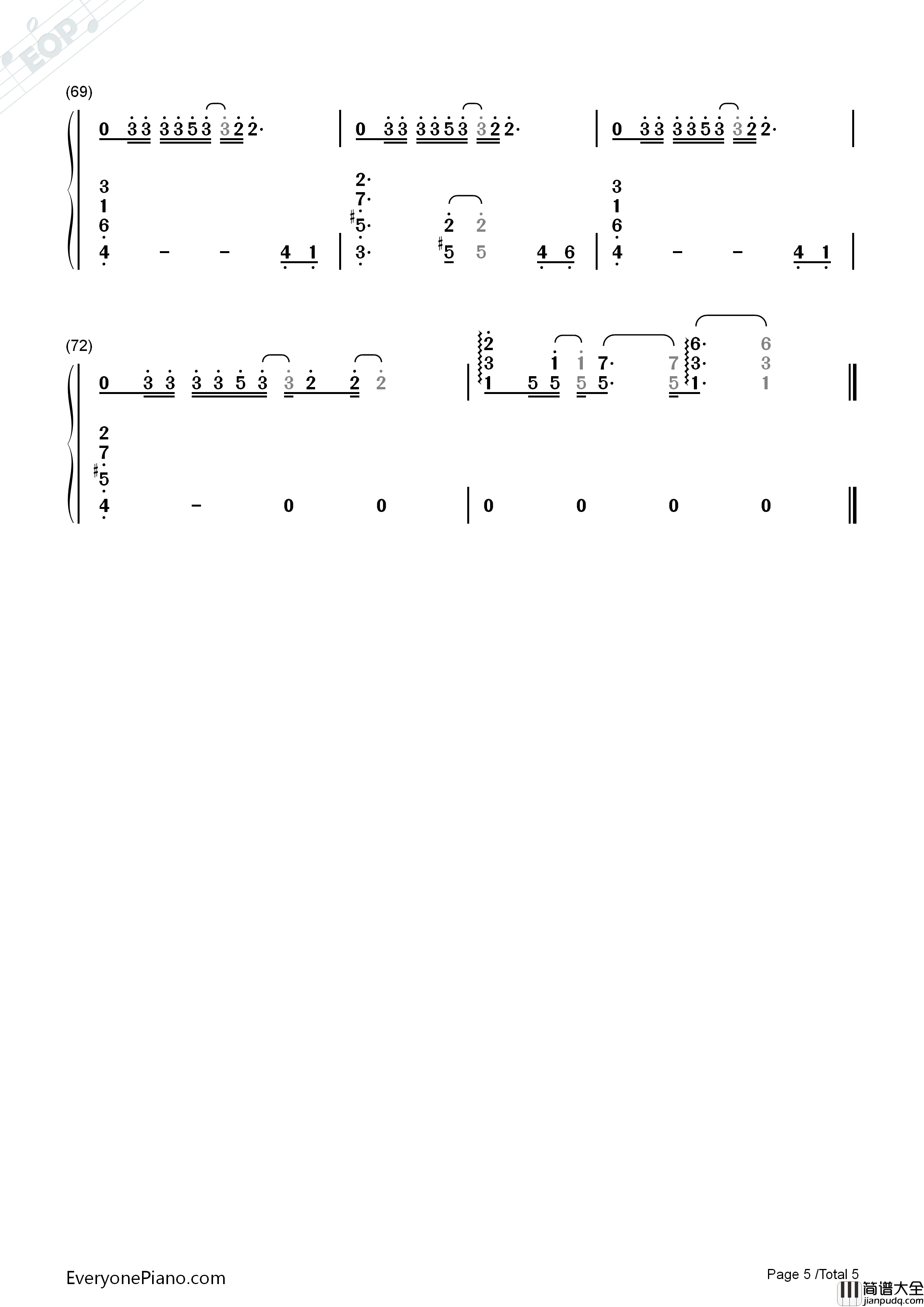 Here_Comes_A_Thought钢琴简谱_Rebecca_Sugar演唱