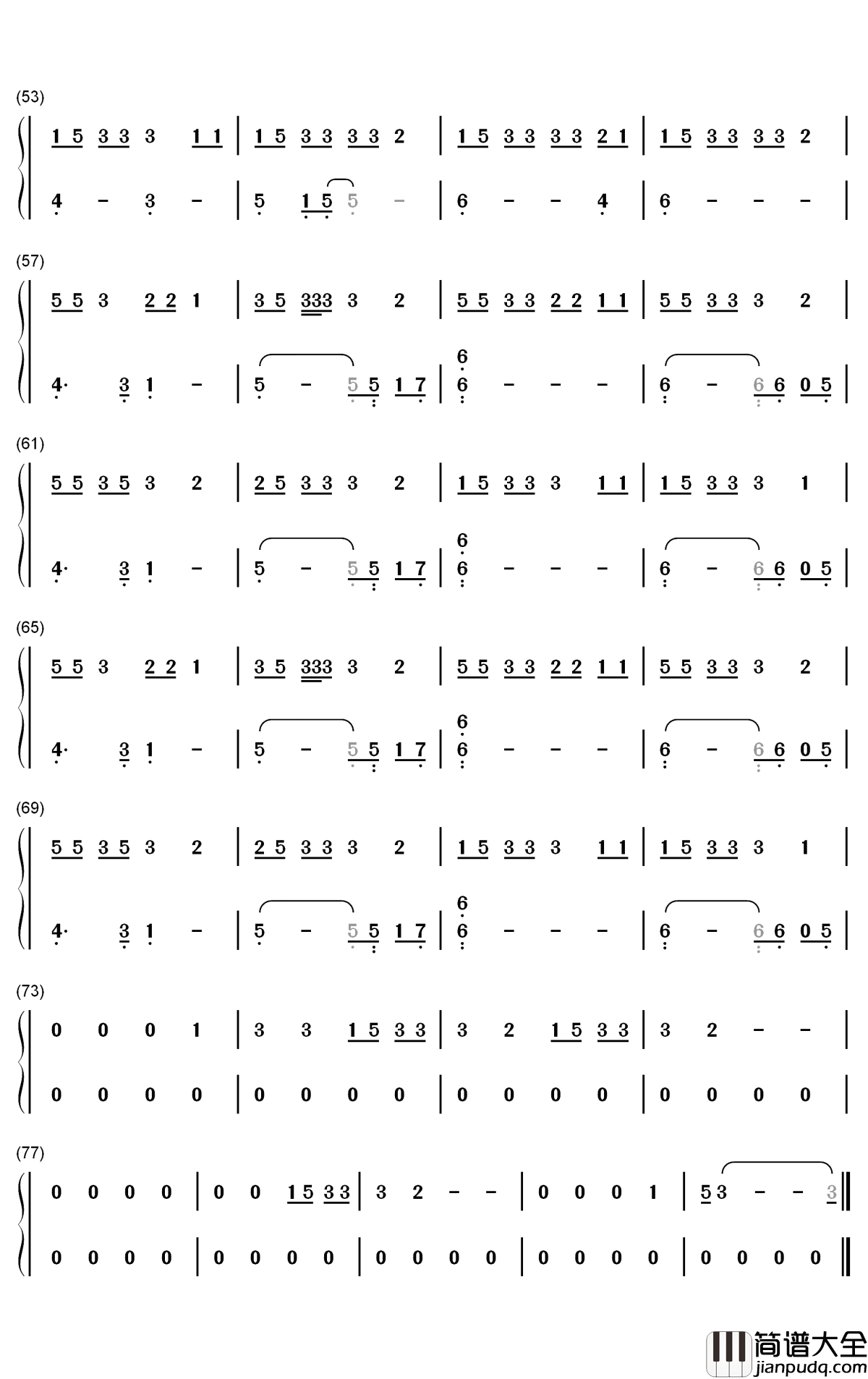 Party_Girl钢琴简谱_数字双手_StaySolidRocky