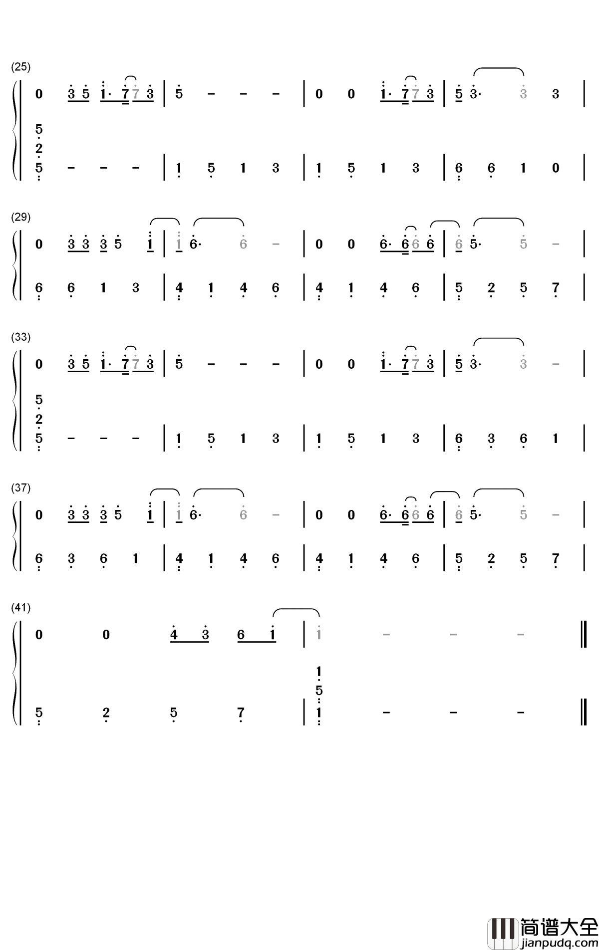 飞得更高钢琴简谱_数字双手_汪峰
