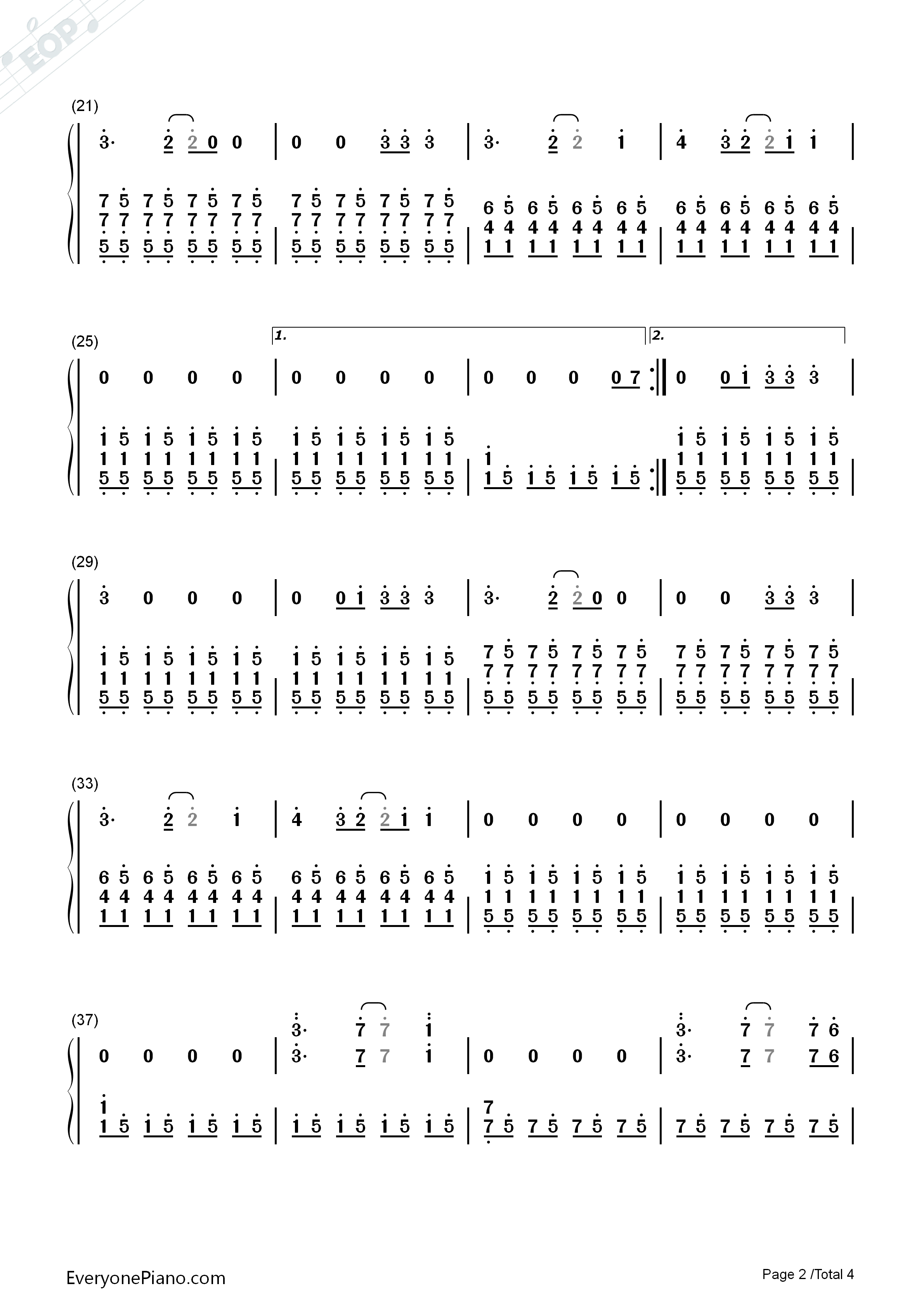 Chasing_Cars_伴奏钢琴简谱_Snow_Patrol演唱