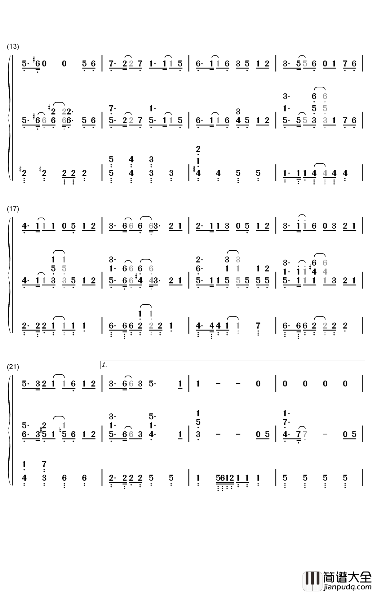 When_Will_My_Life_Begin钢琴简谱_数字双手_Mandy_Moore
