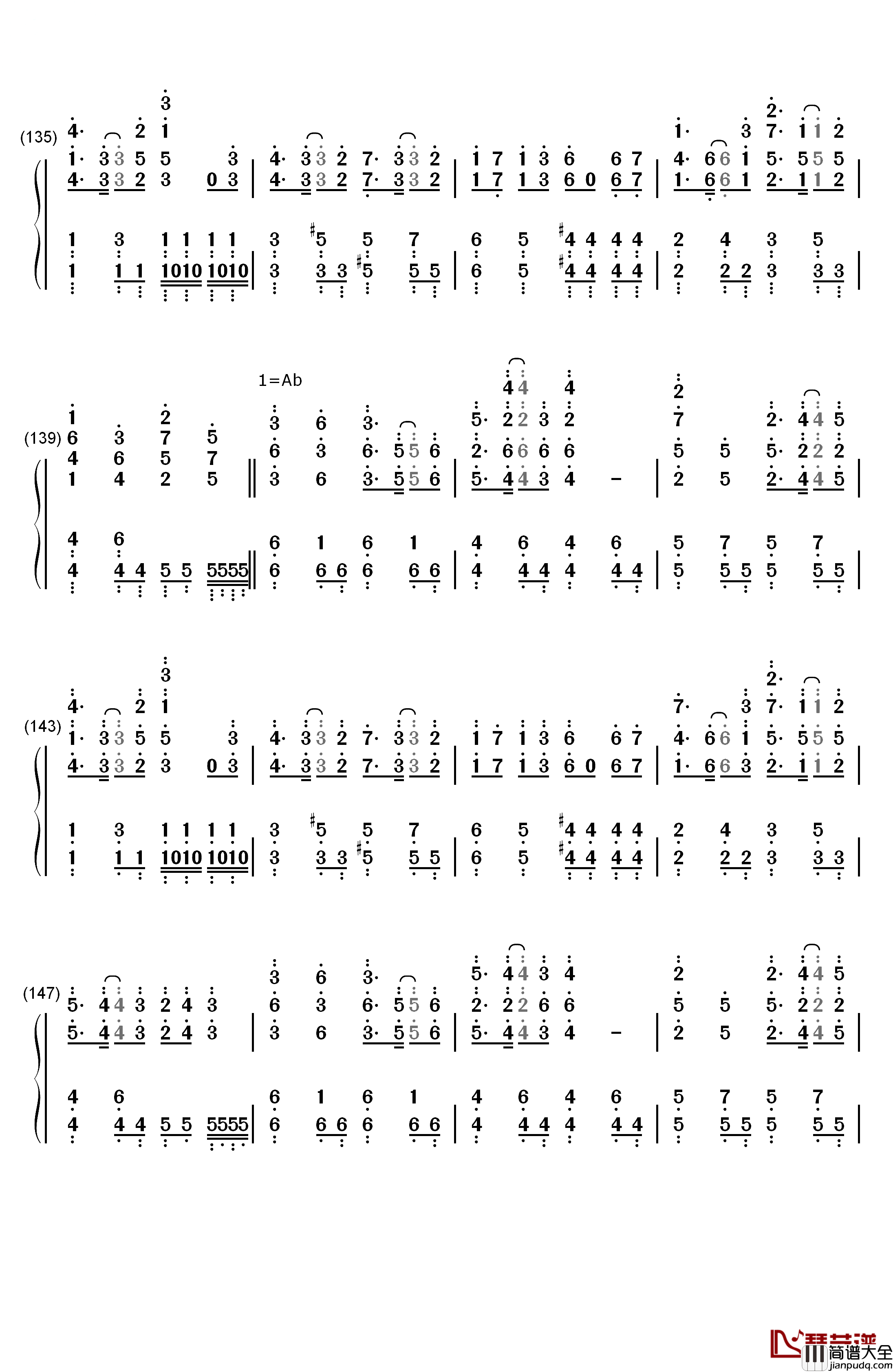 Clockwork_Planet钢琴简谱_数字双手_fripSide