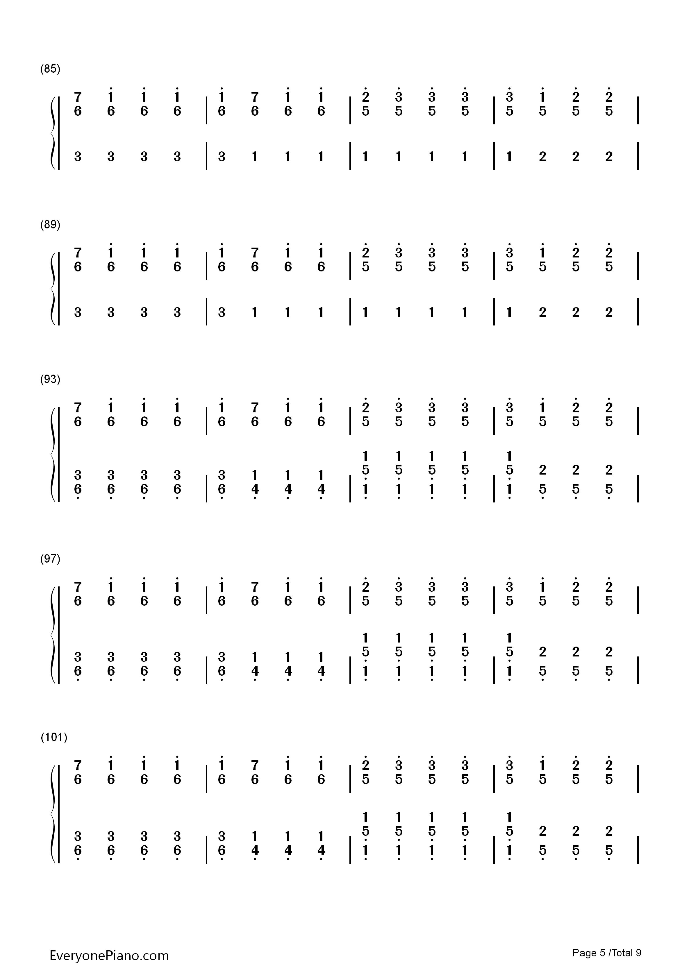 Migraine钢琴简谱_Twenty_One_Pilots演唱