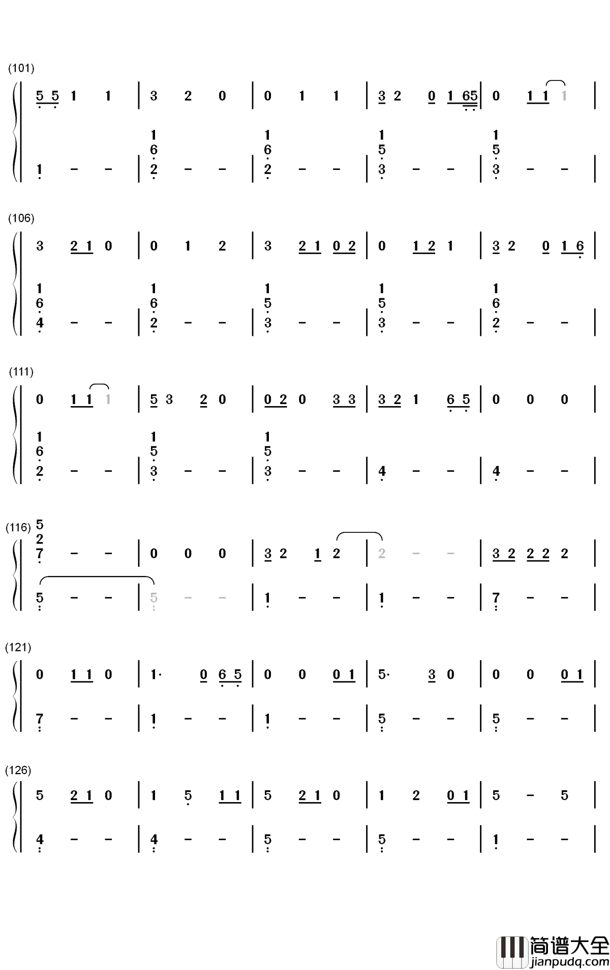 Beautiful_Crazy钢琴简谱_数字双手_Luke_Combs