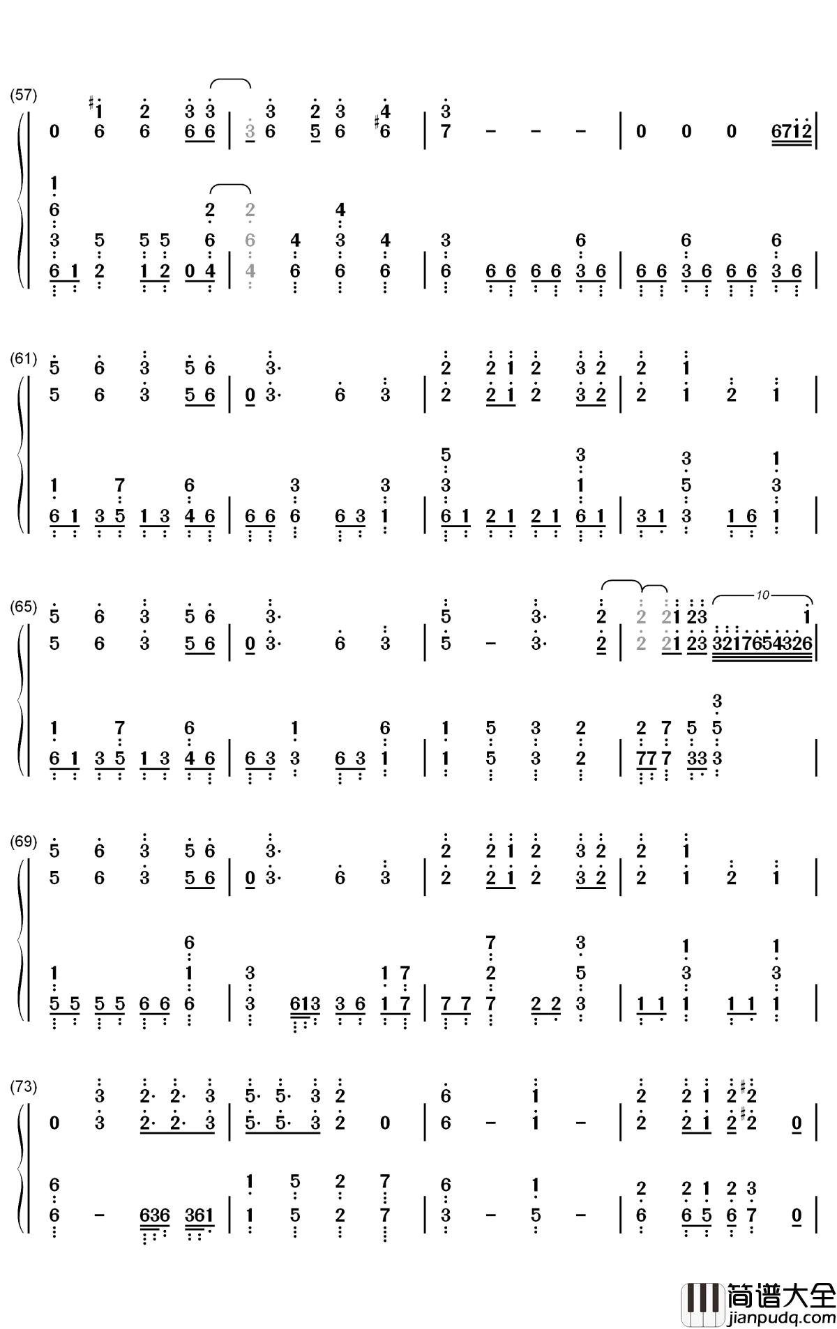 Black_Shout钢琴简谱_数字双手_Roselia