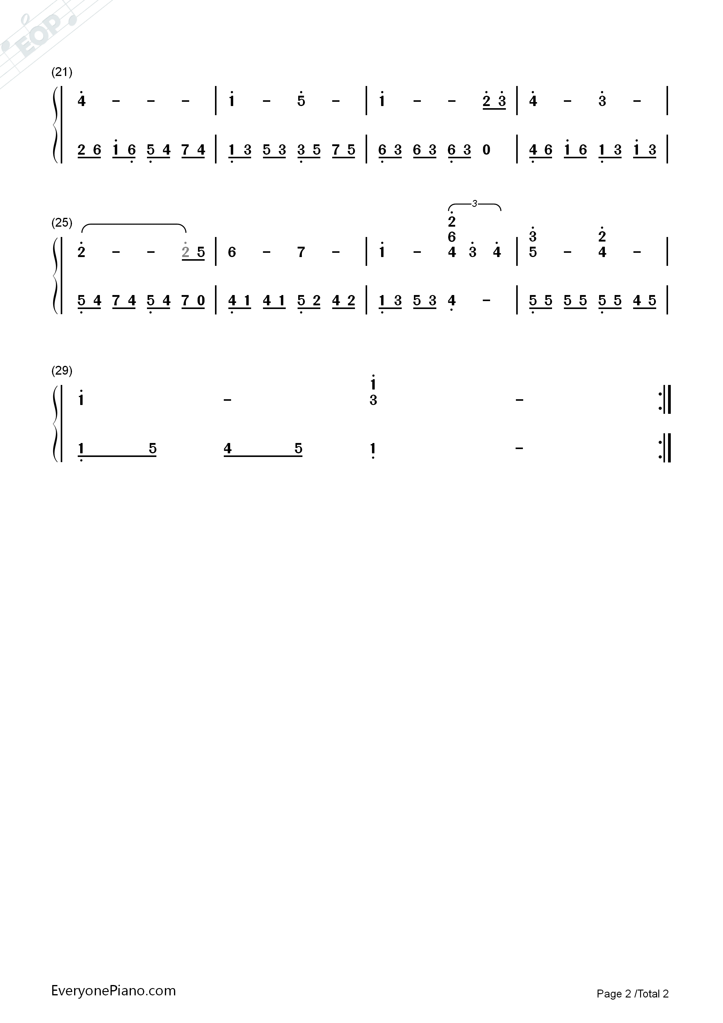 Can't_Help_Falling_in_Love钢琴简谱_Elvis_Presley演唱