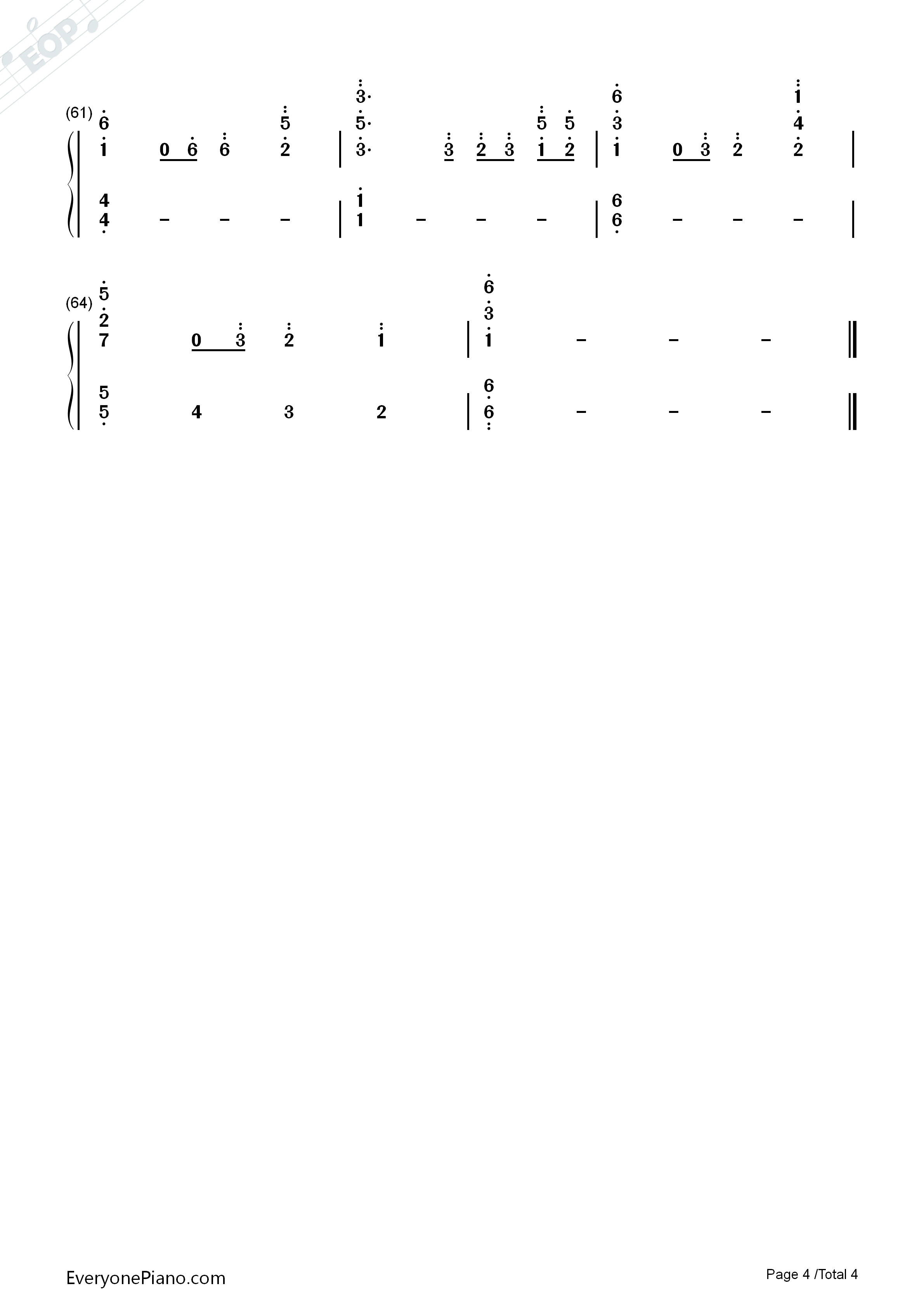 Glad_You_Came钢琴简谱_The_Wanted演唱