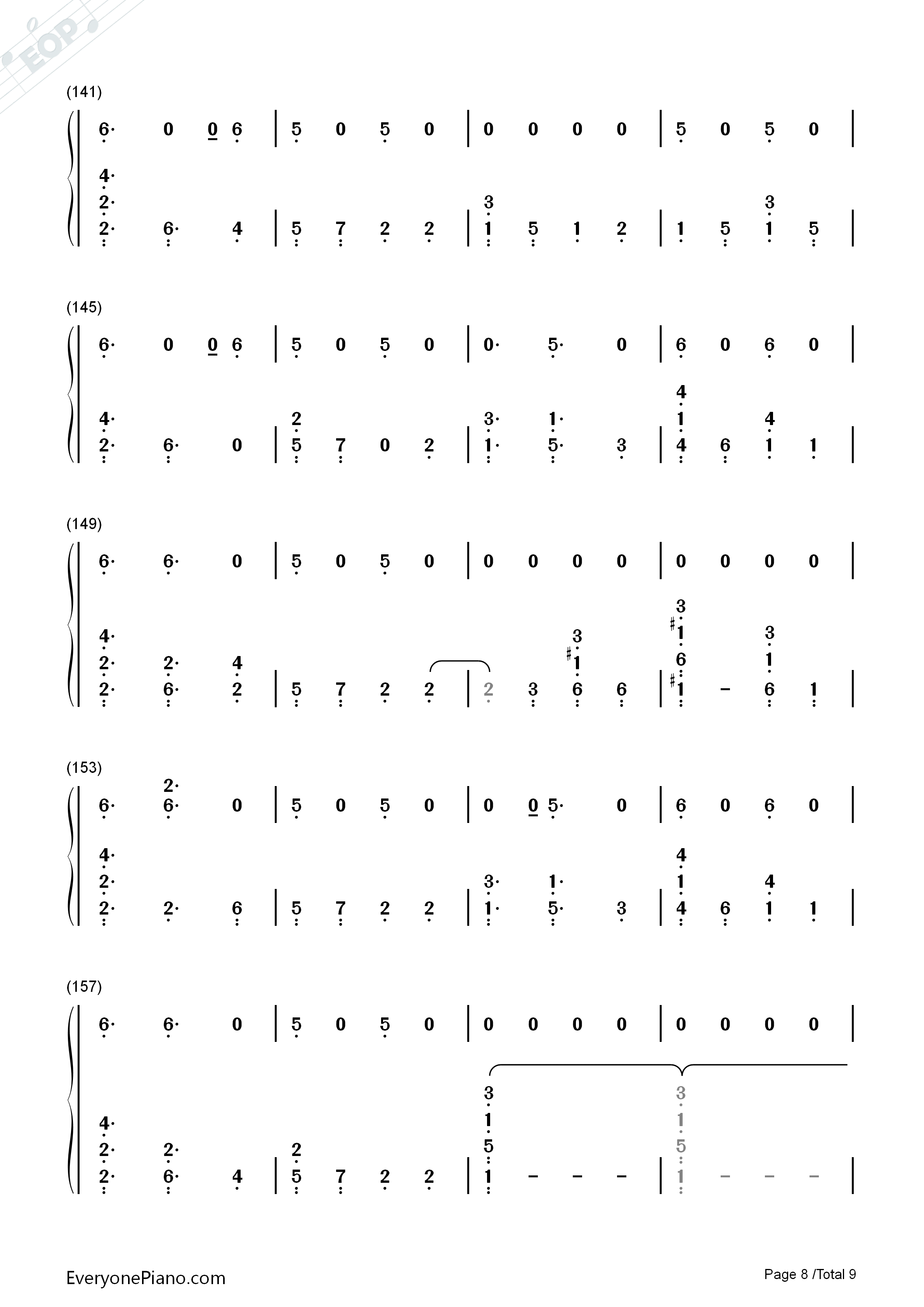 Rain钢琴简谱_The_Script演唱
