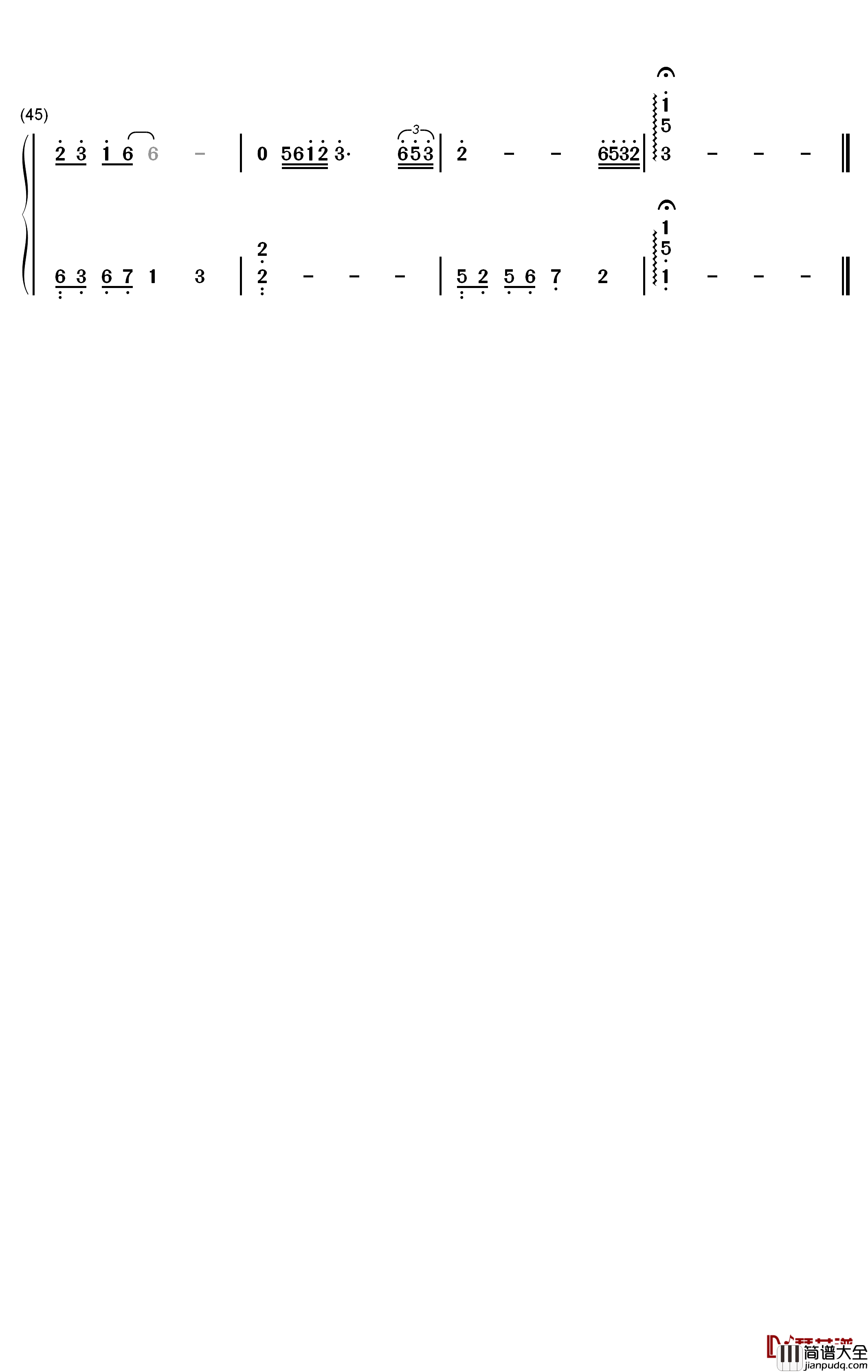 情字这条路钢琴简谱_数字双手_潘越云