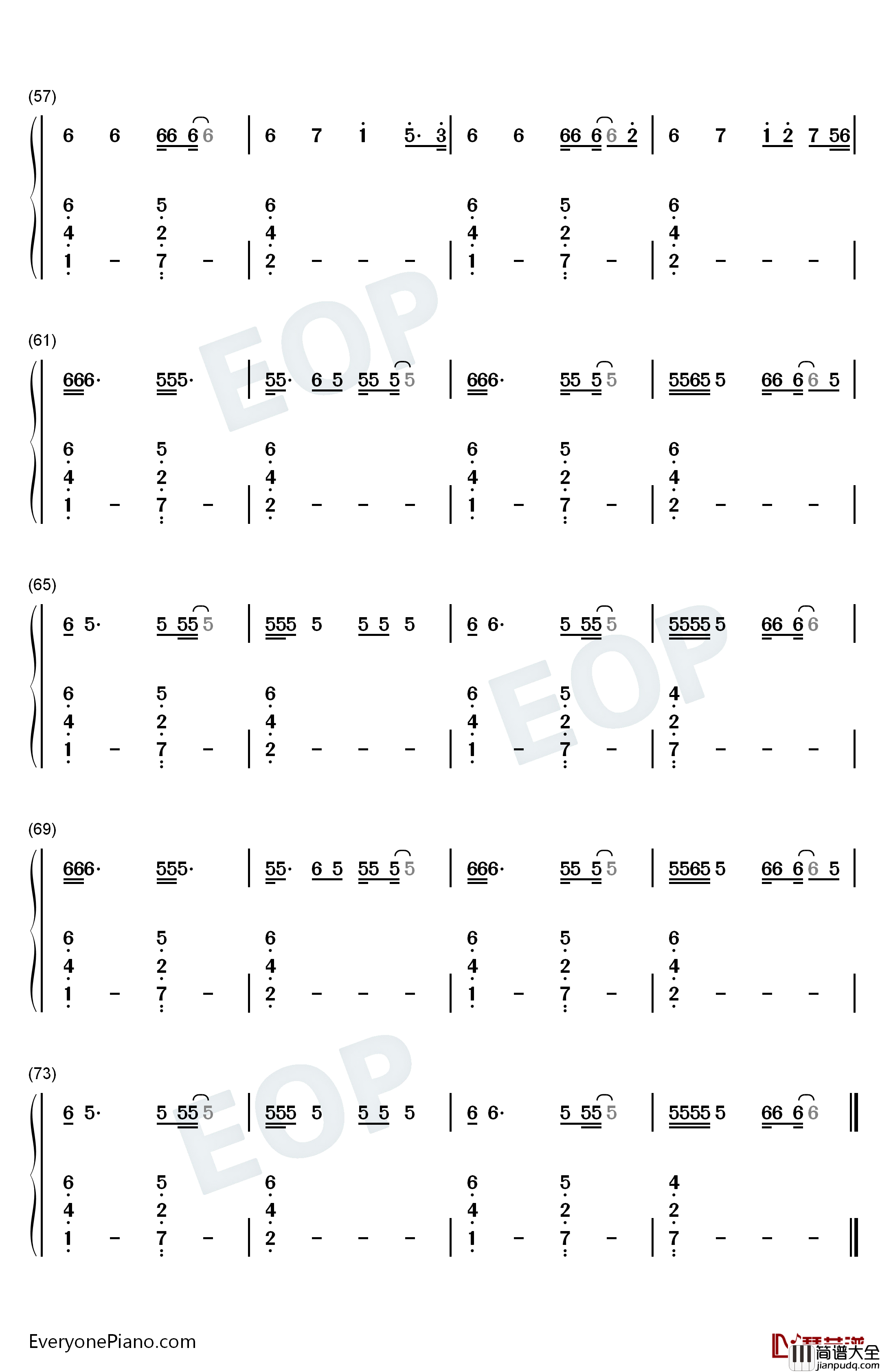 Babylon钢琴简谱_数字双手_Lady_Gaga
