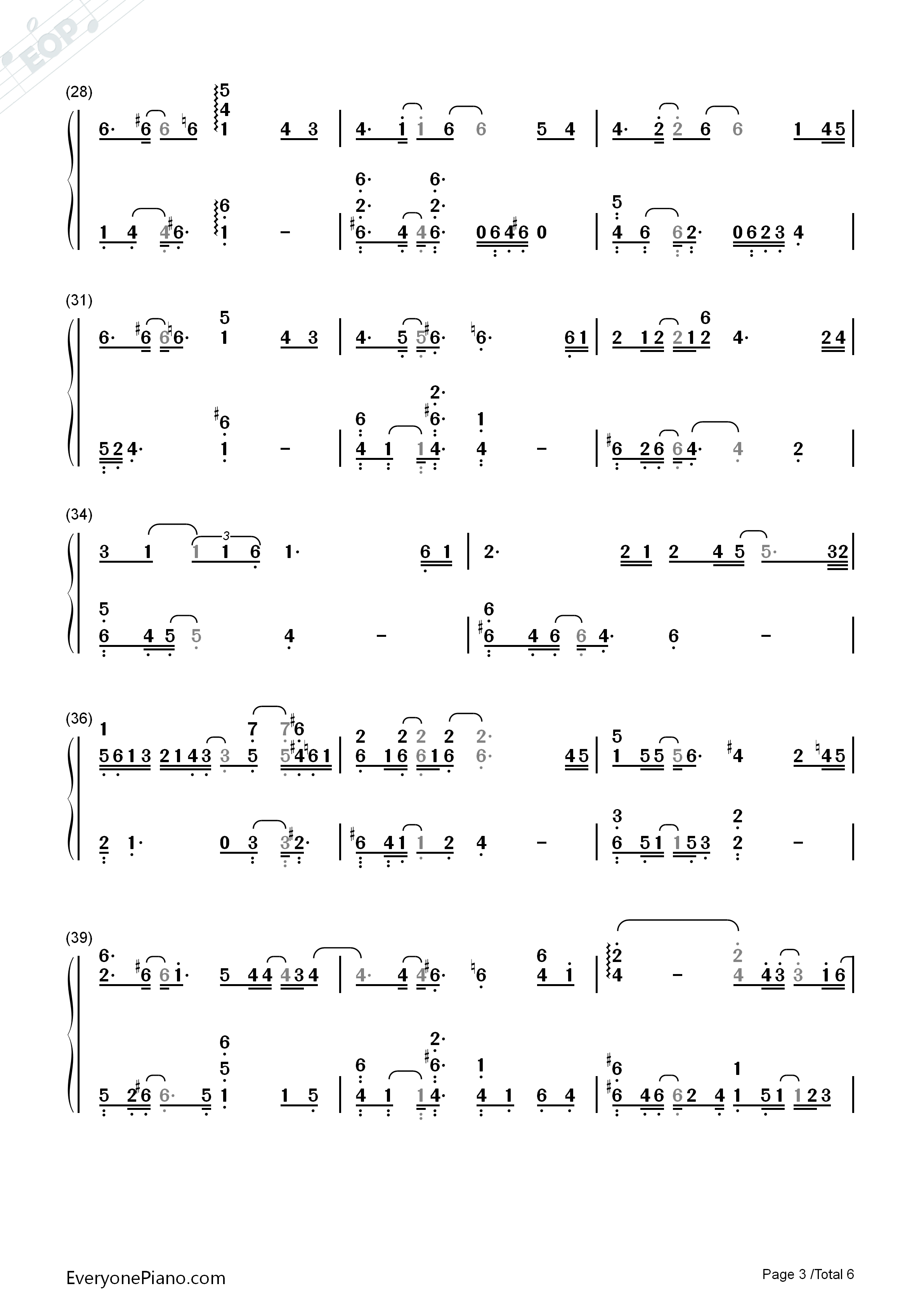 Sing_for_You钢琴简谱_EXO演唱