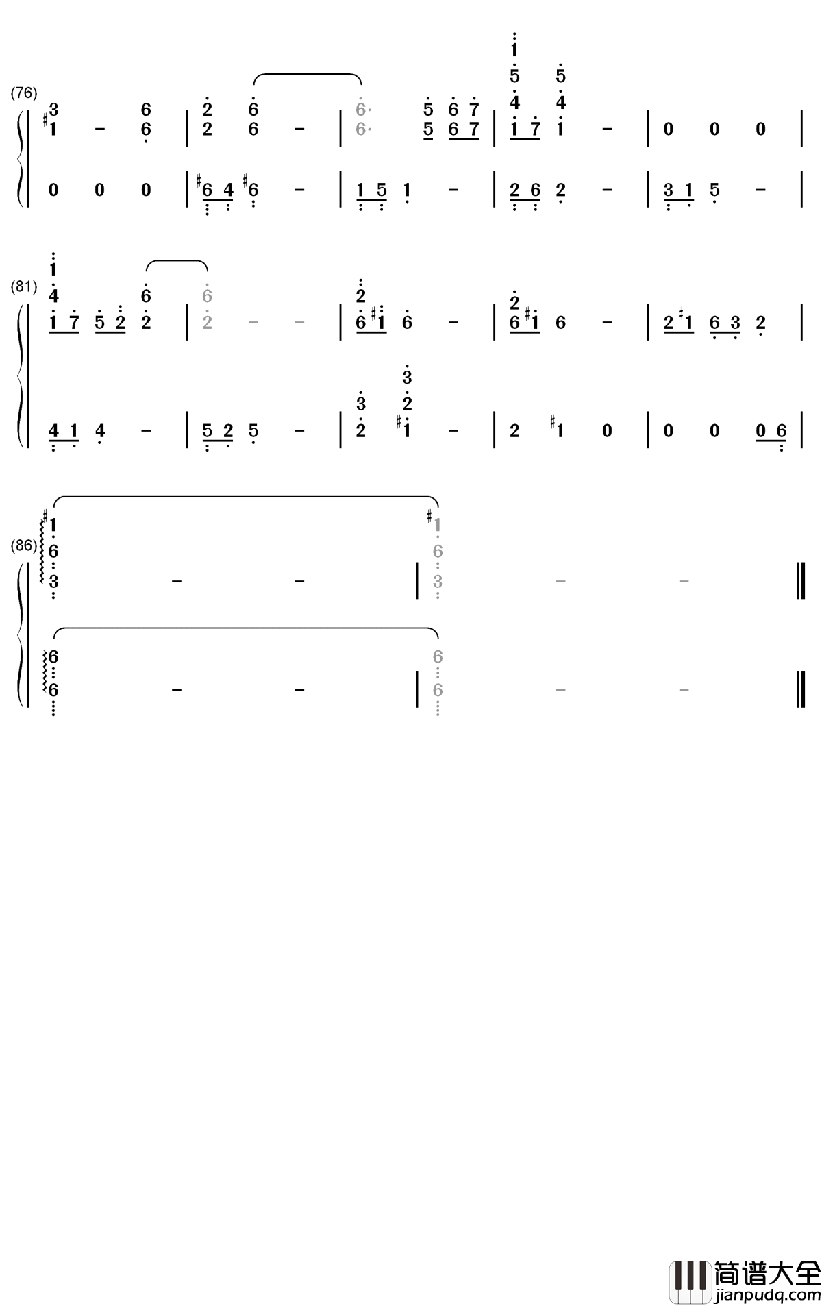 鉄弦アンソロジー钢琴简谱_数字双手_松本淳一