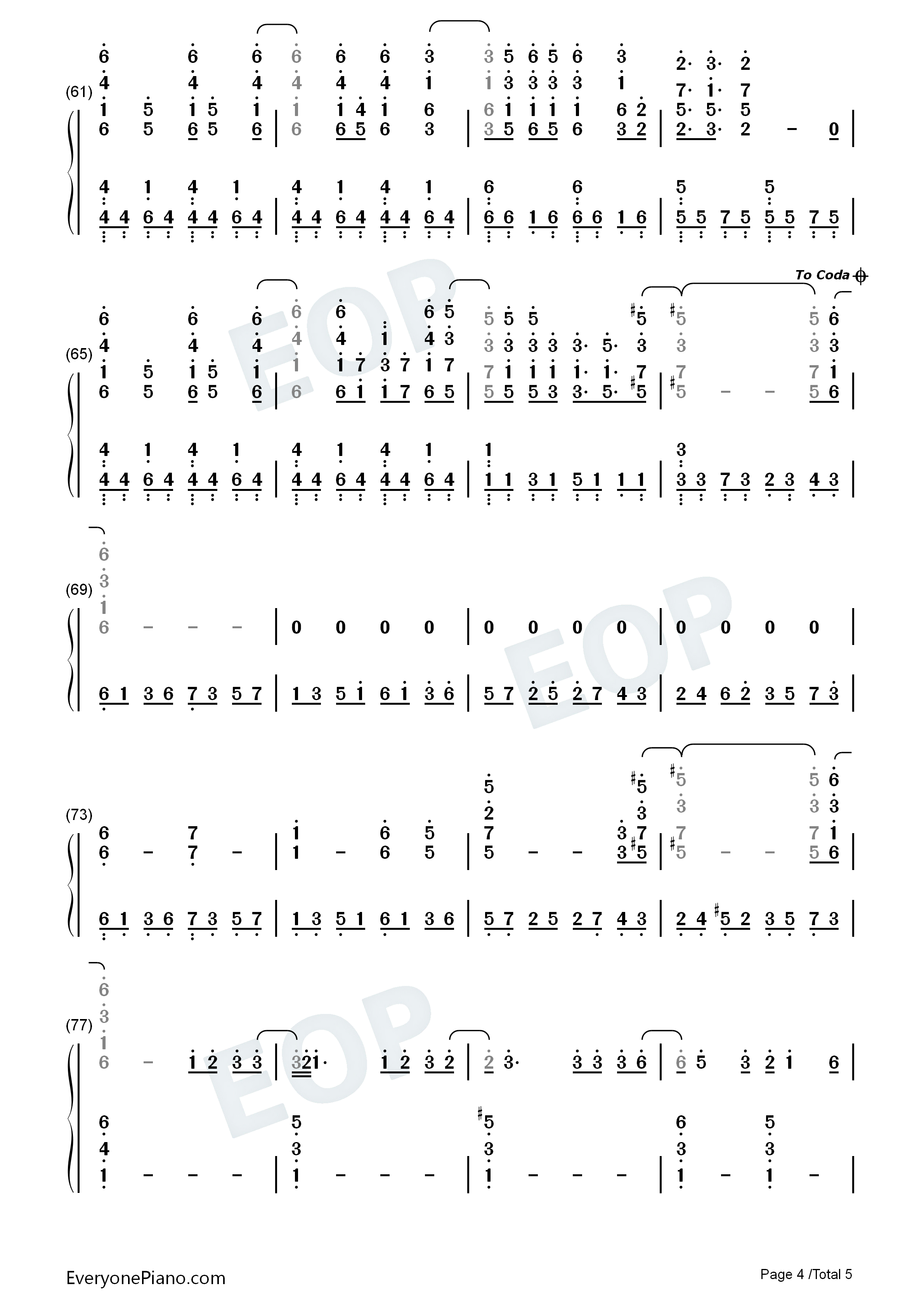 The_Ballad_of_Mona_Lisa钢琴简谱_Panic!_at_the_Disco演唱