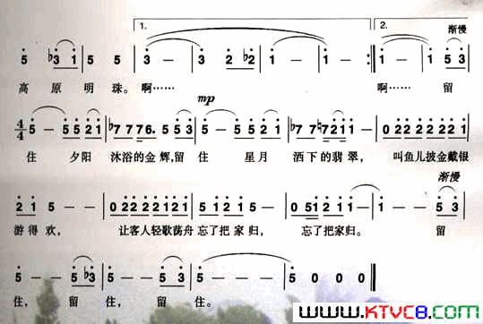 美丽的高原明珠简谱