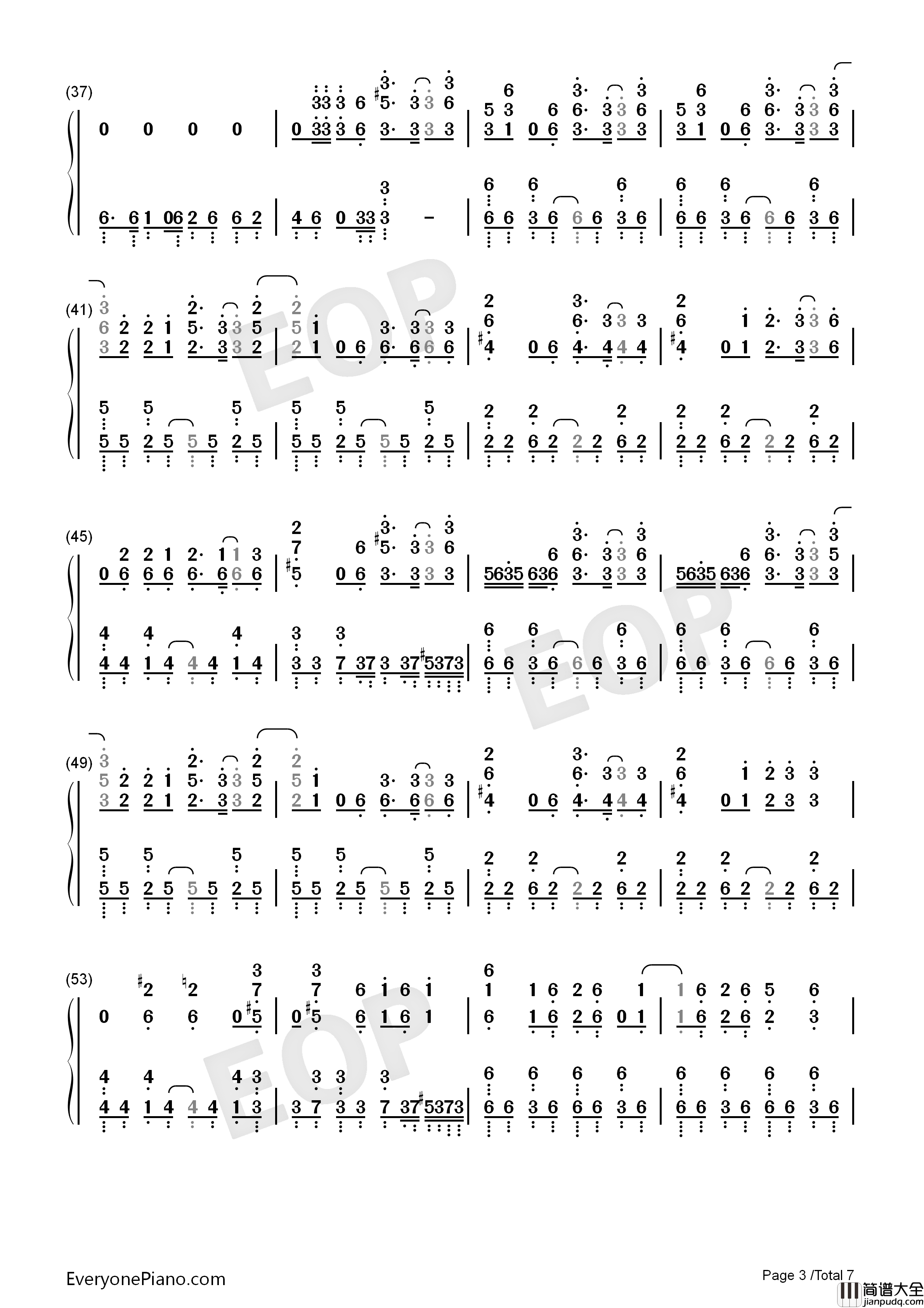 99.9钢琴简谱_MOB_CHOIR_sajou_no_hana演唱