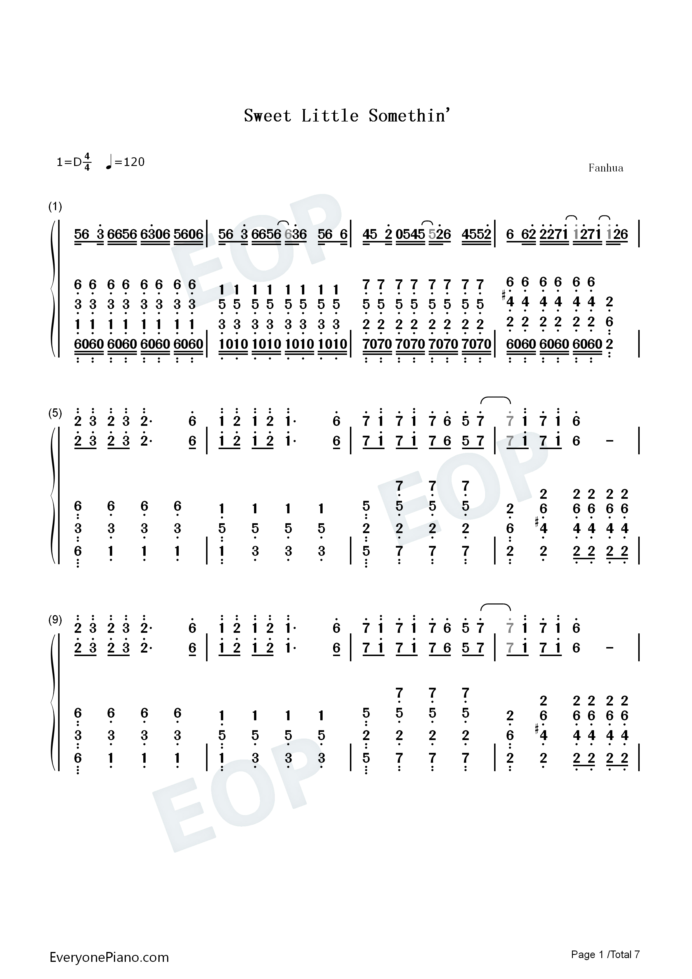 Sweet_Little_Something钢琴简谱_Jason_Aldean演唱
