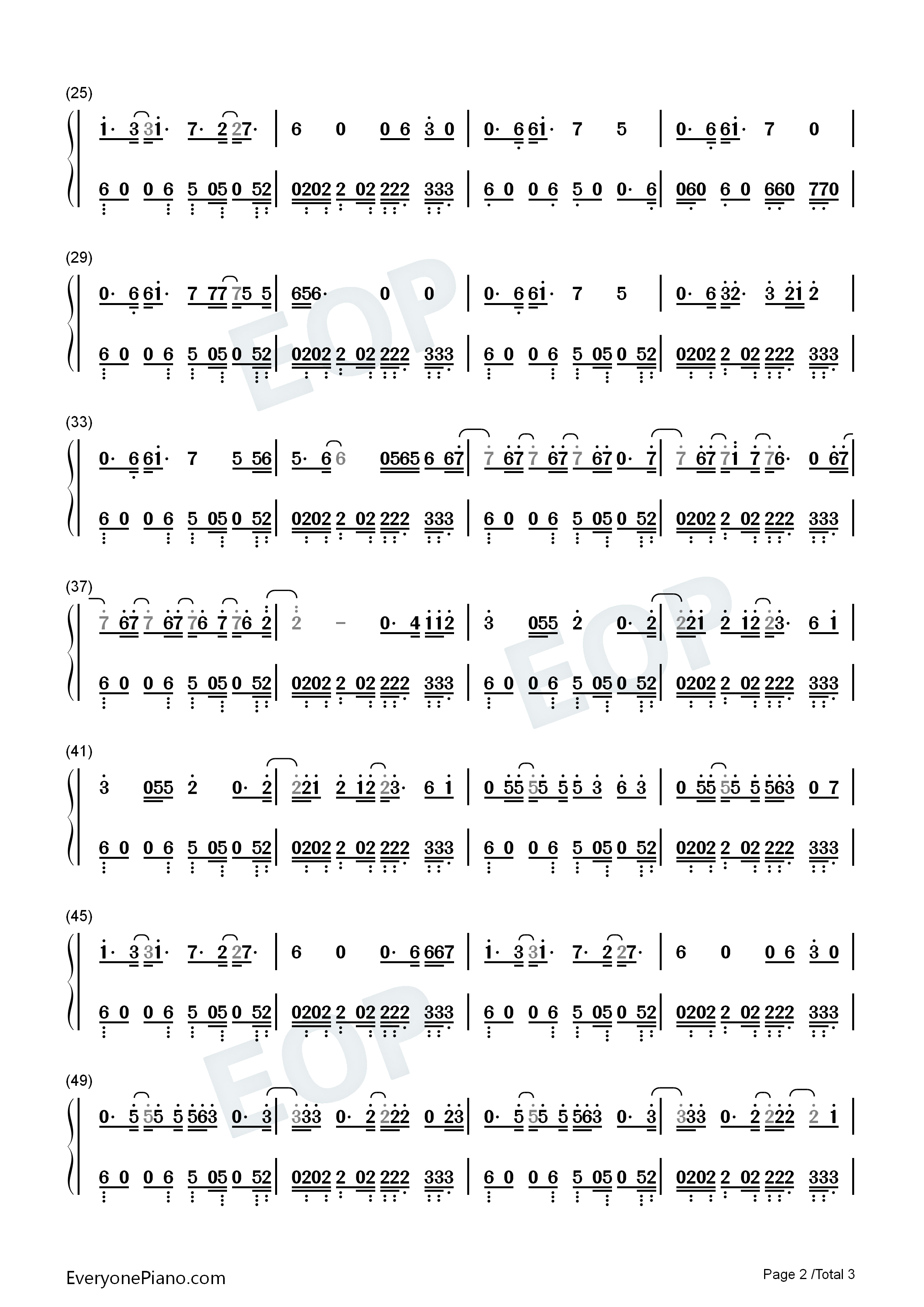 Whos_in_Your_Head钢琴简谱_Jonas_Brothers演唱