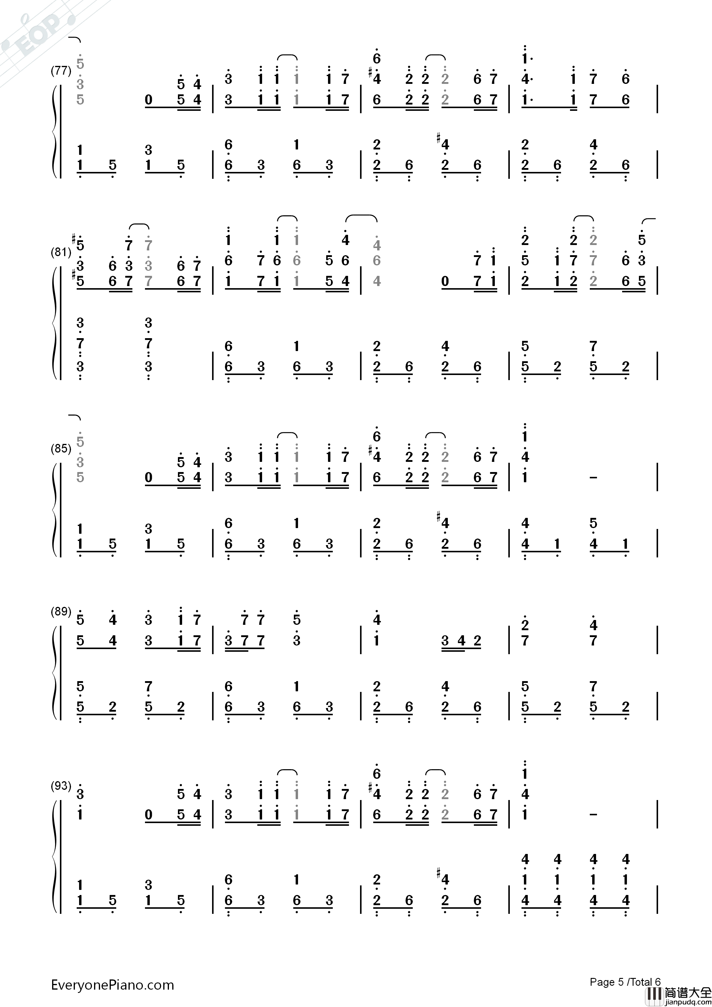 ひとり钢琴简谱_XX:me演唱