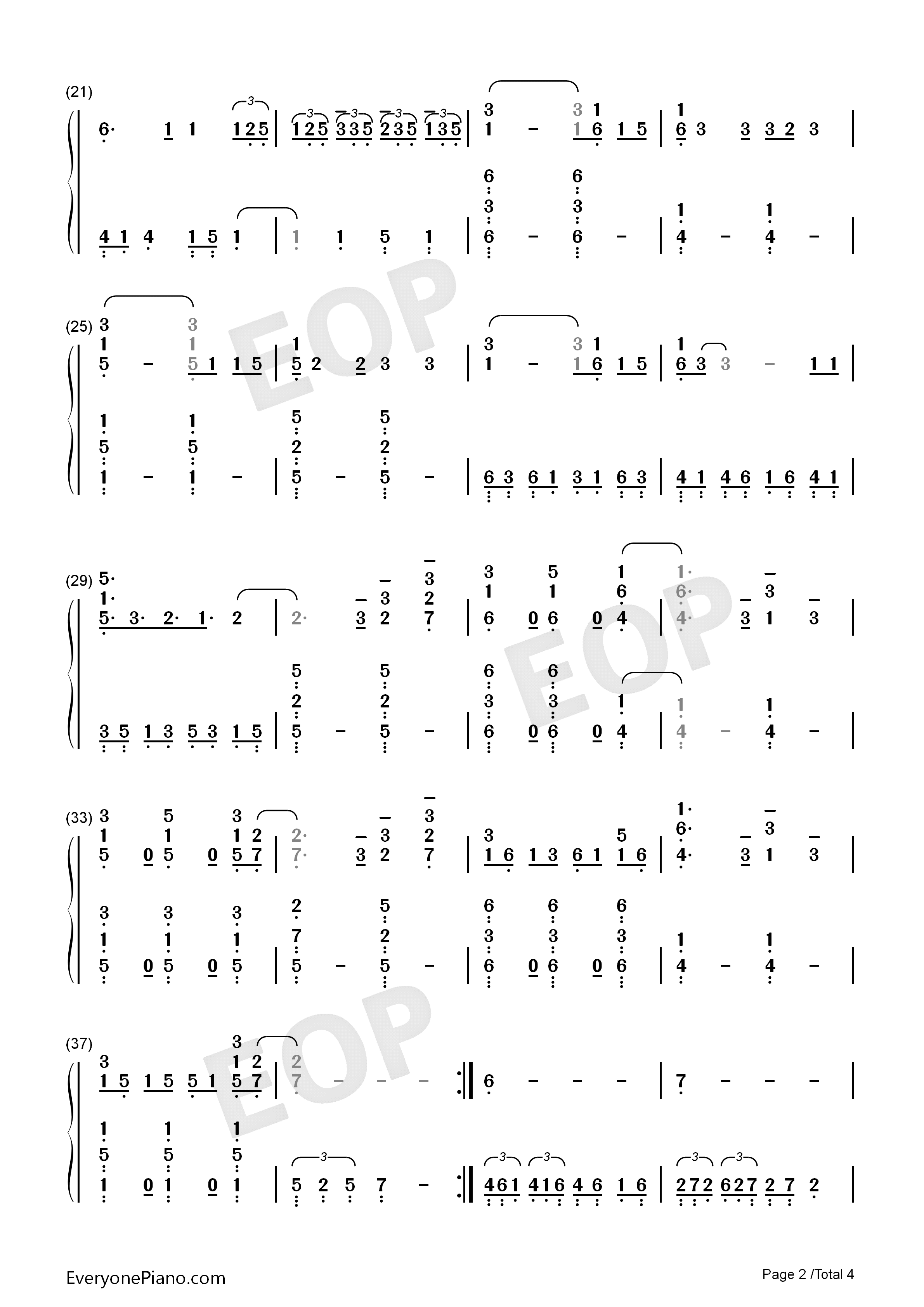 Head_Above_Water钢琴简谱_Avril_Lavigne演唱
