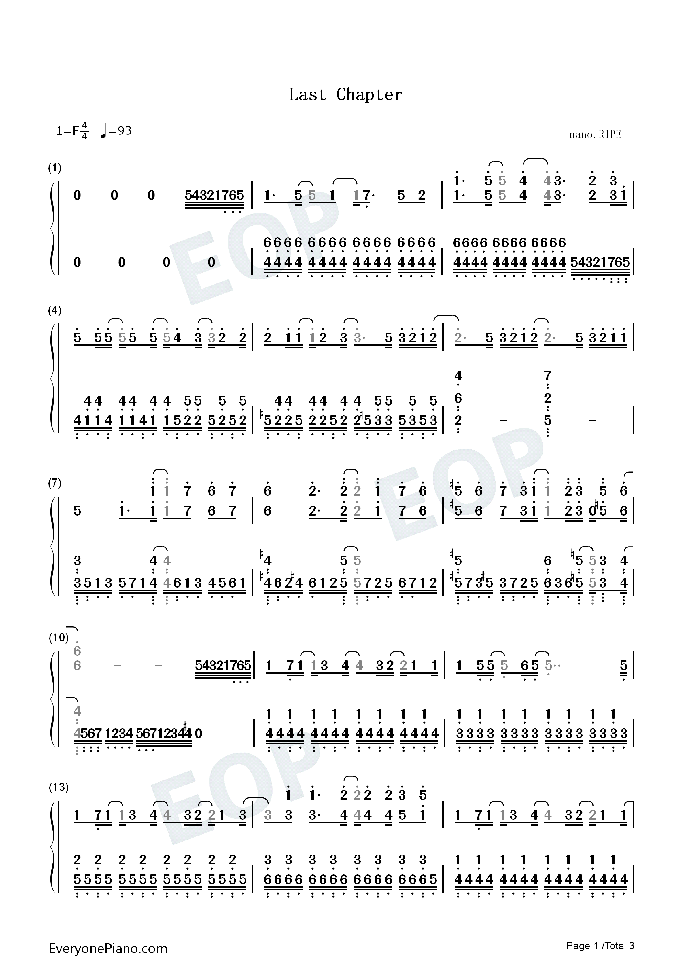 Last_Chapter钢琴简谱_Nano_Ripe演唱