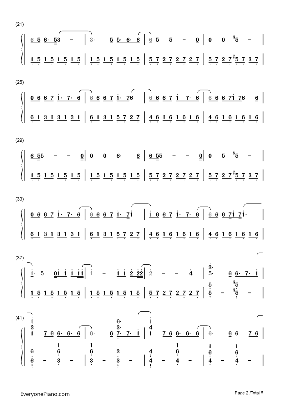 Bird_Set_Free钢琴简谱_Sia_Furler演唱