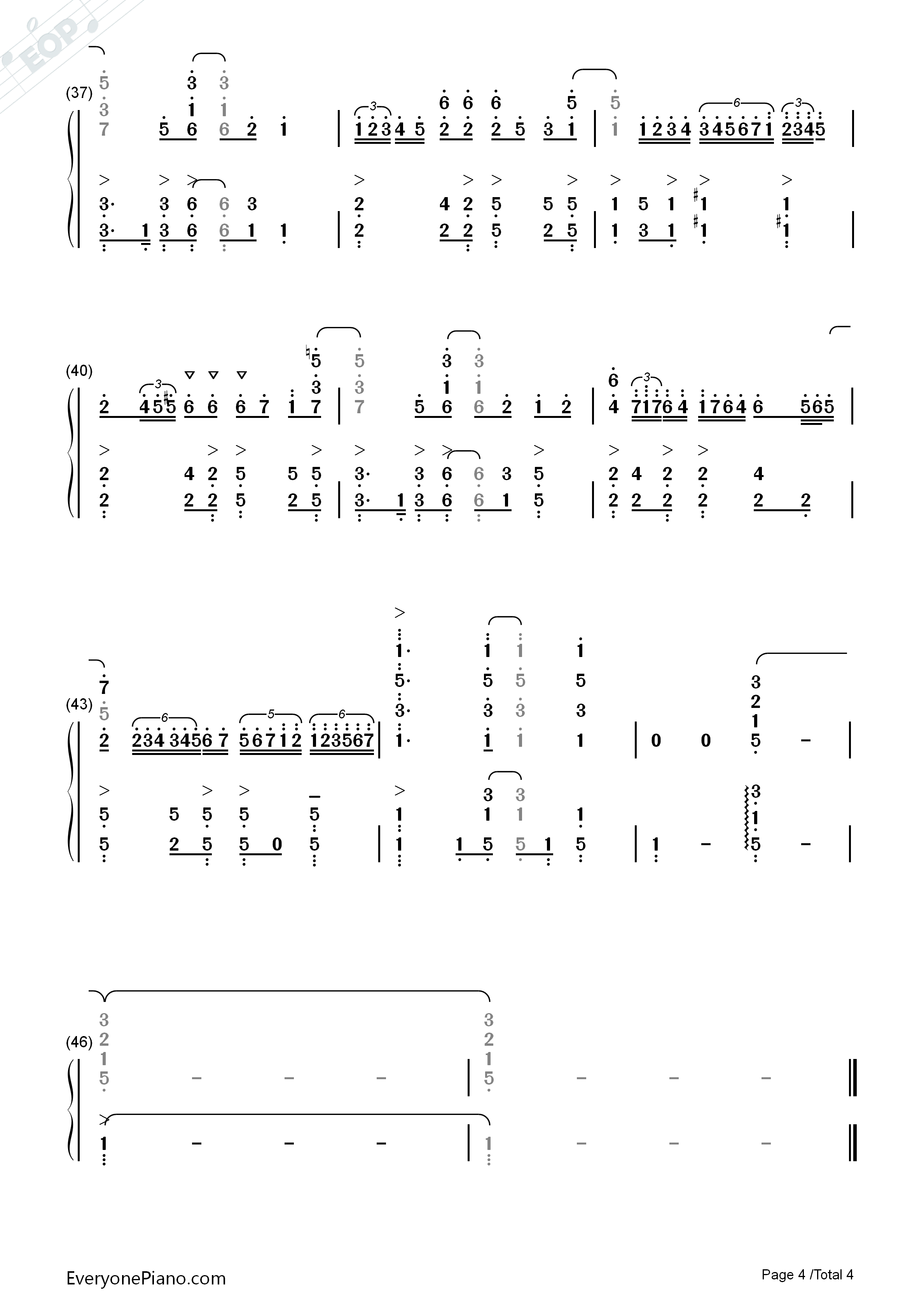 Dear_Teardrop钢琴简谱_Mia_REGINA演唱